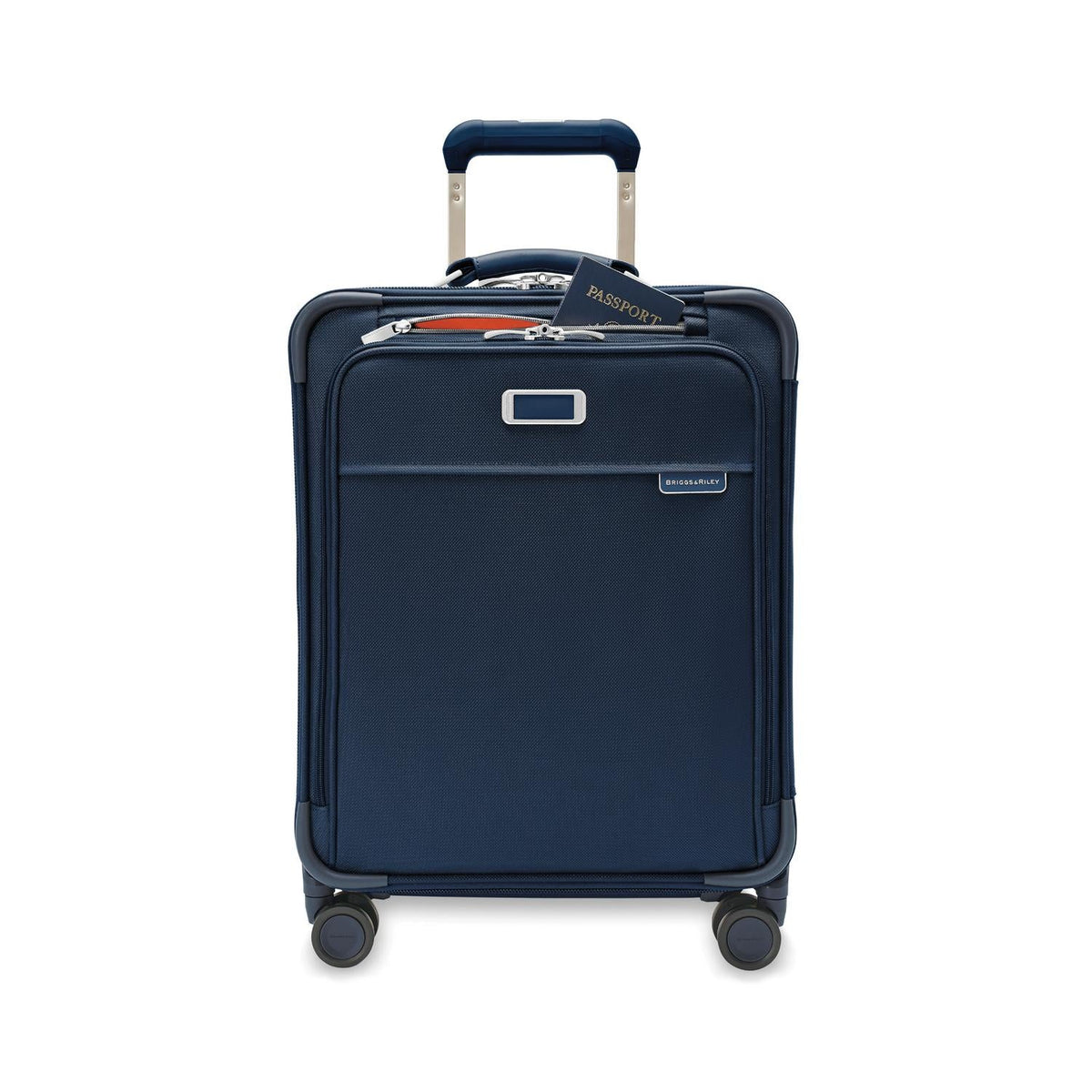 Briggs & Riley Baseline Global 21" Carry-On Expandable Spinner in Navy — detail view