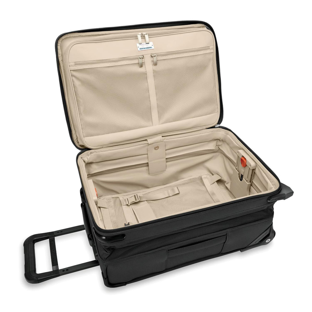 Briggs & Riley Baseline Essential 22" 2-Wheel Expandable Carry-On in Black — interior view