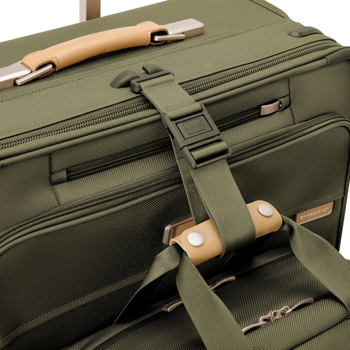 Briggs & Riley Baseline Essential 22" 2-Wheel Expandable Carry-On in Olive — detail view 6