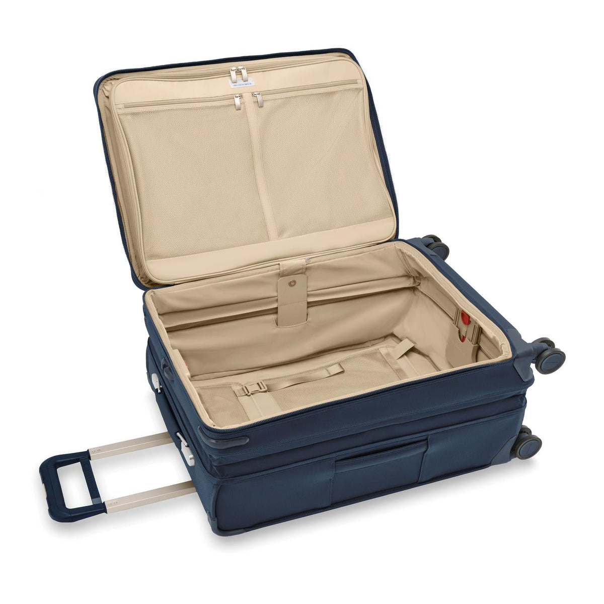 Briggs & Riley Baseline Medium Expandable Spinner in Navy — interior view