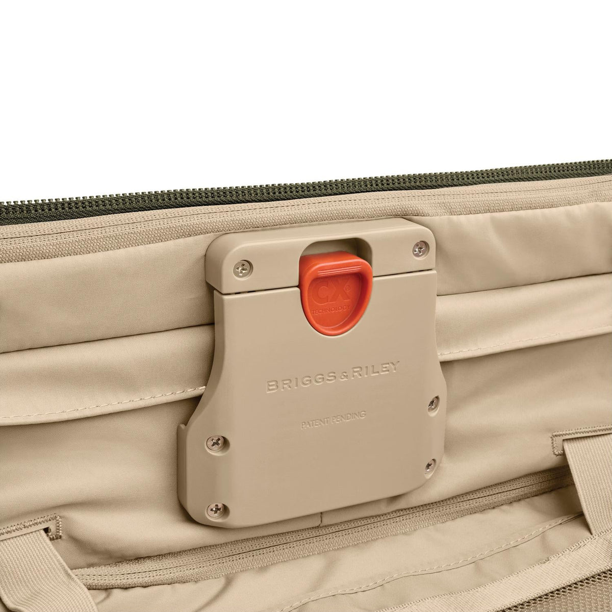Briggs & Riley Baseline Medium Expandable Spinner in Olive — detail view 4
