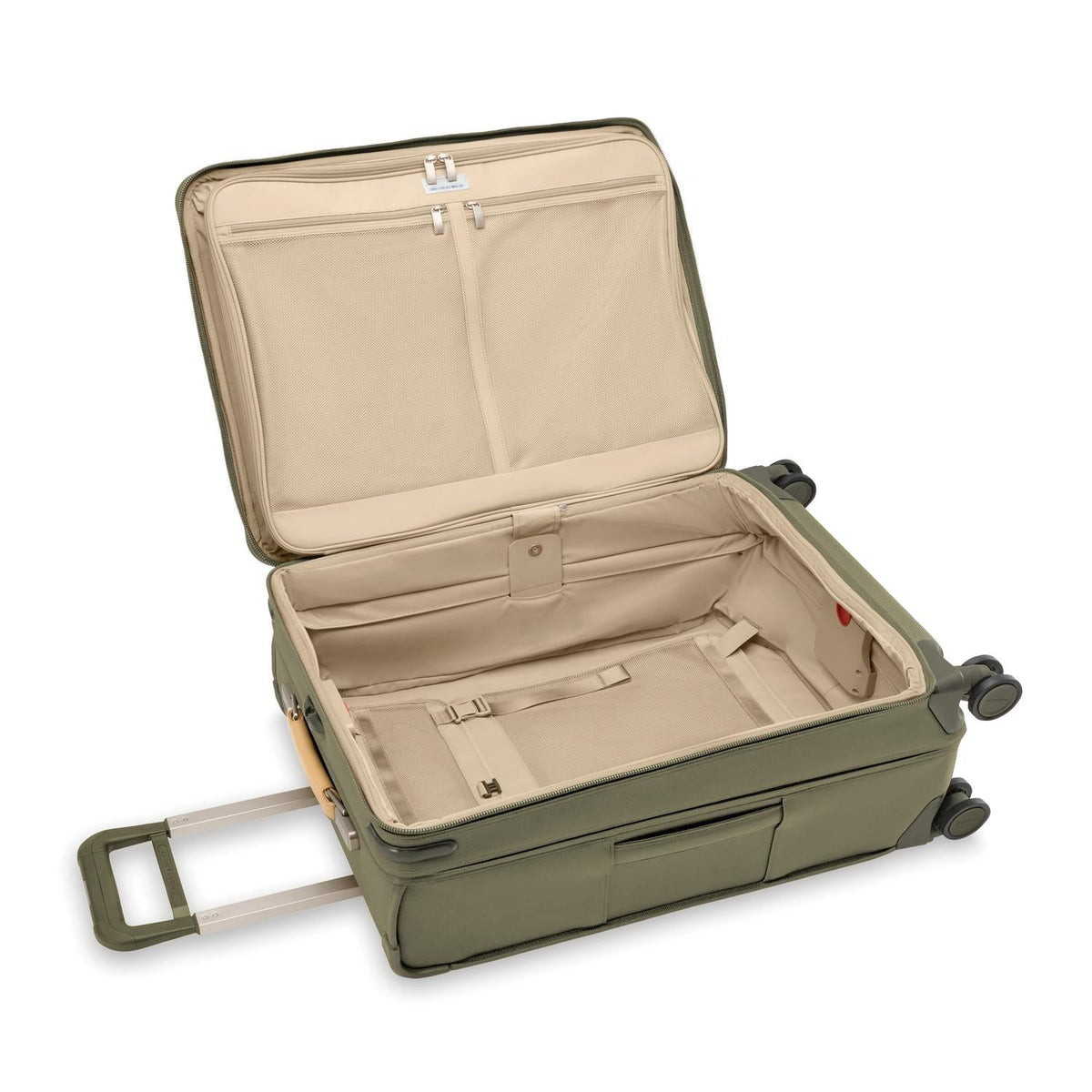Briggs & Riley Baseline Medium Expandable Spinner in Olive — interior view 4