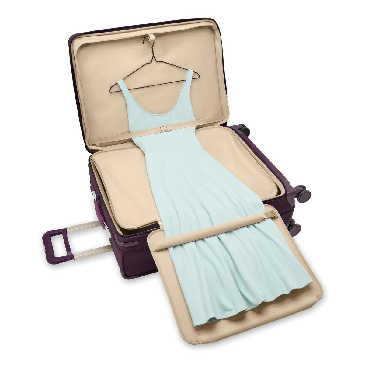 Briggs & Riley Baseline Large Expandable Spinner in Plum — interior view 2