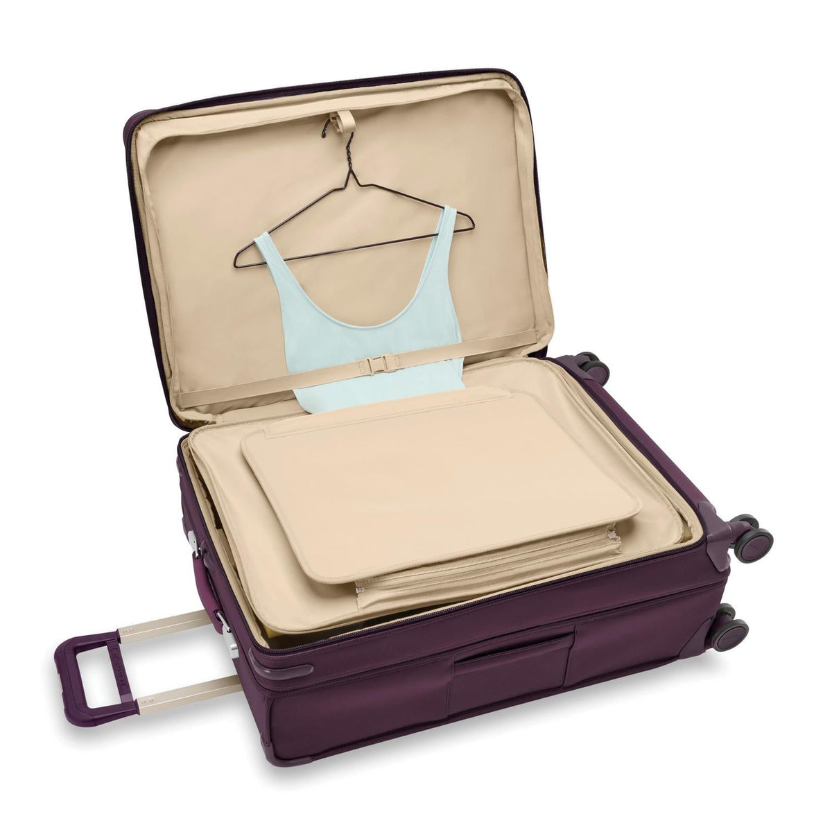Briggs & Riley Baseline Large Expandable Spinner in Plum — interior view 3
