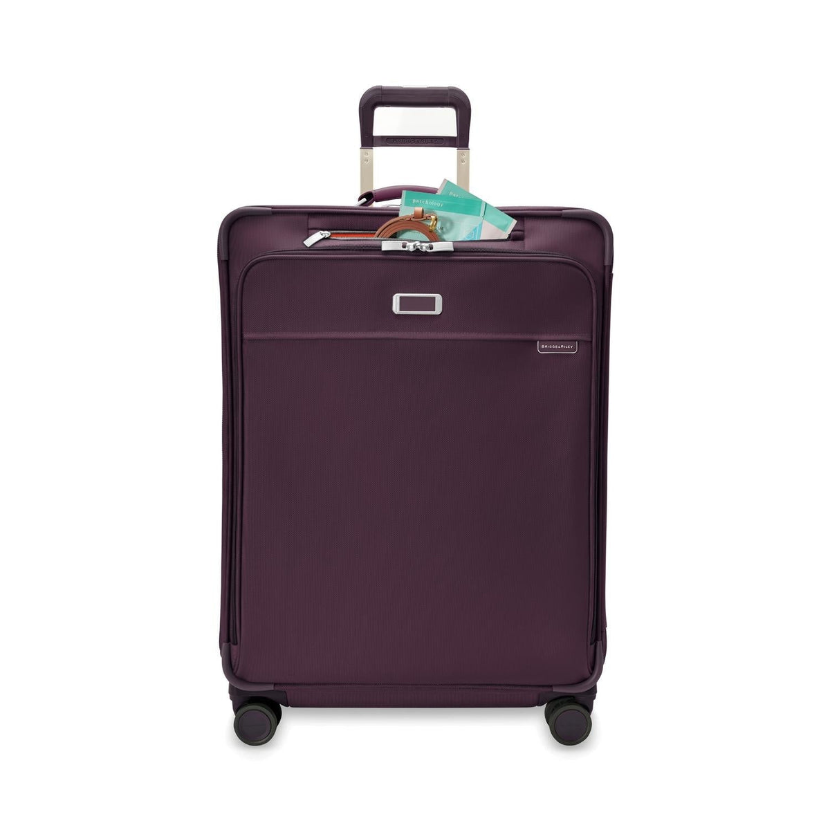 Briggs & Riley Baseline Large Expandable Spinner in Plum — detail view 6