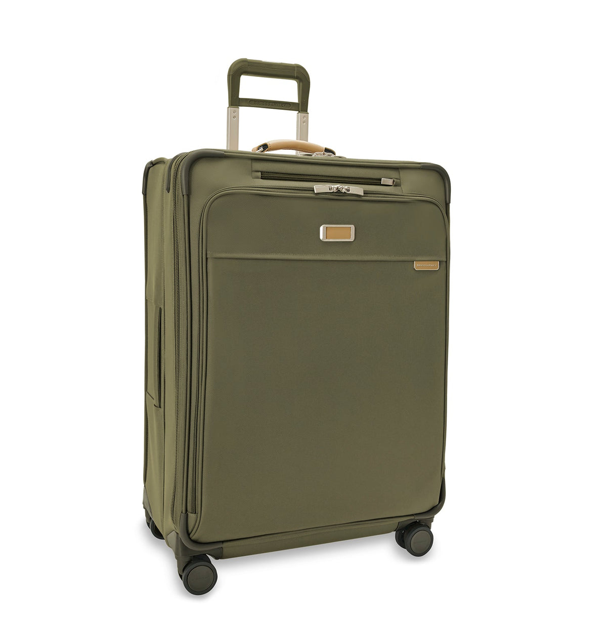 Briggs & Riley Baseline Large Expandable Spinner in Olive — angle view 2