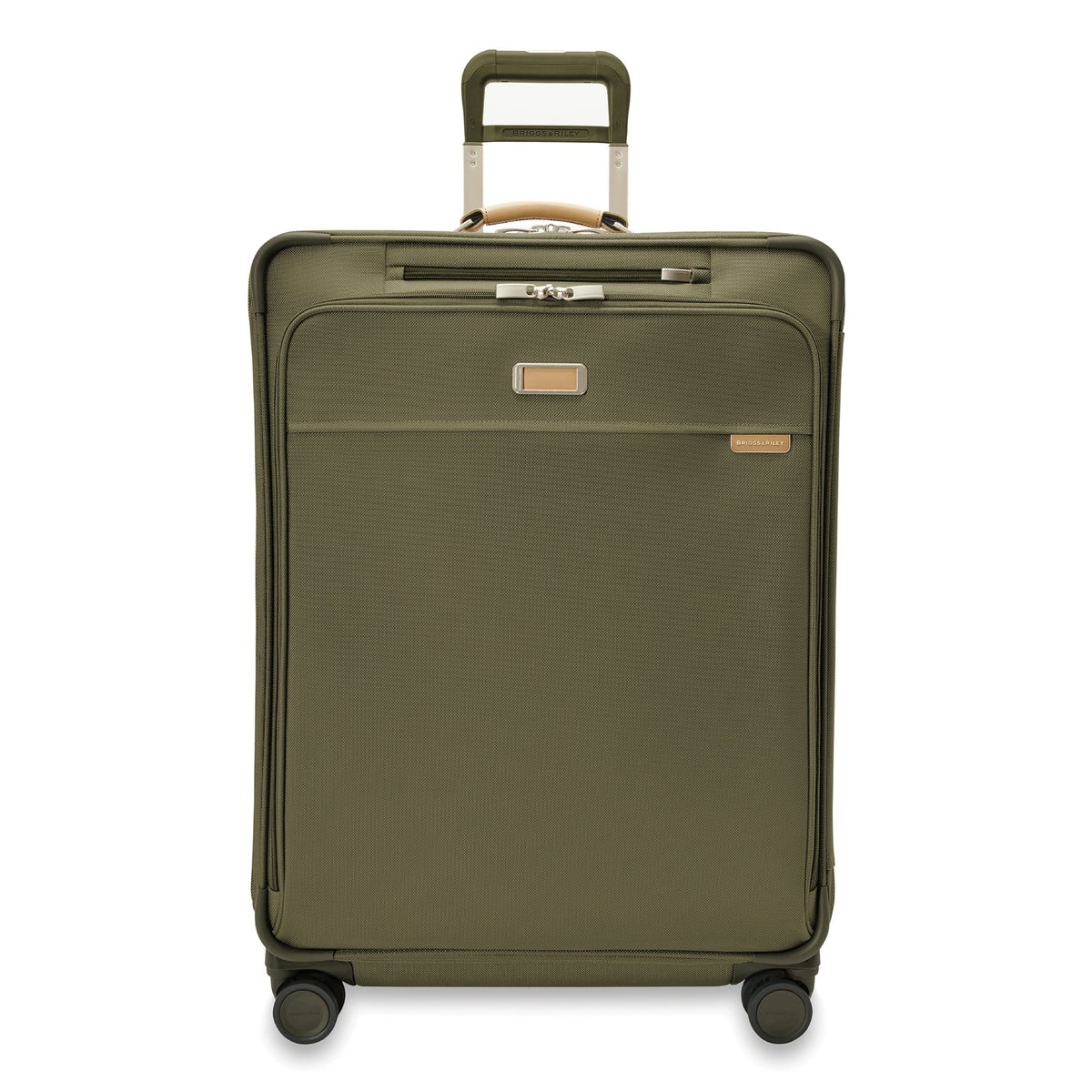 Briggs & Riley Baseline Large Expandable Spinner in Olive — front view