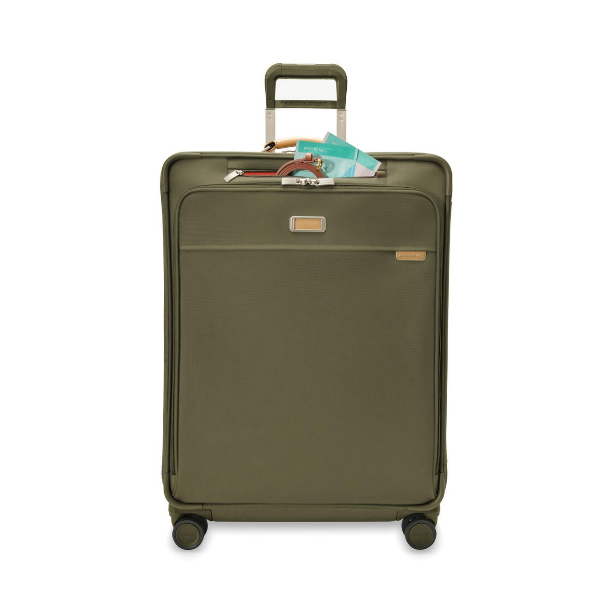 Briggs & Riley Baseline Large Expandable Spinner in Olive — detail view 2