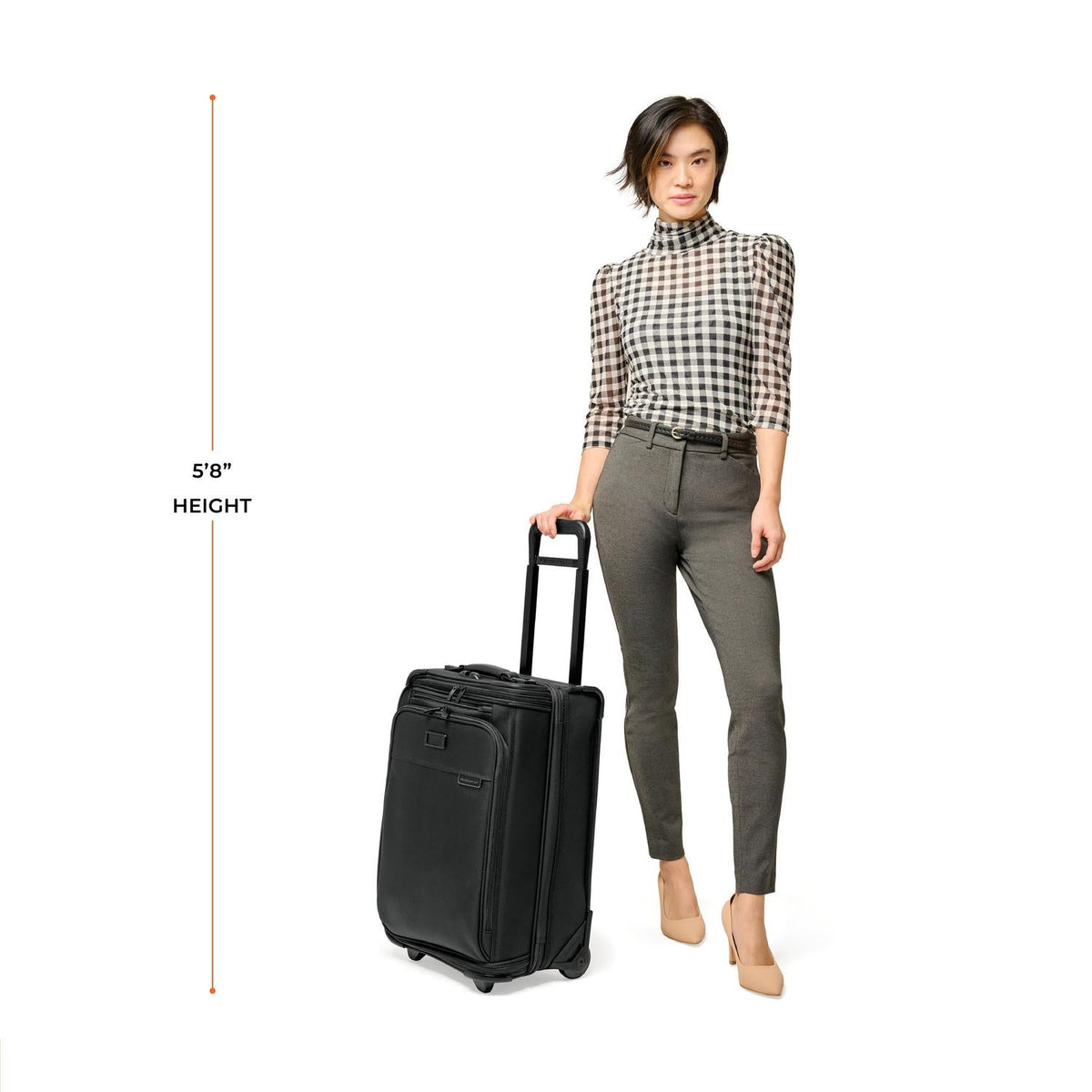 Briggs & Riley Baseline 22" Carry-On 2-Wheel Garment Bag in Black — lifestyle 2