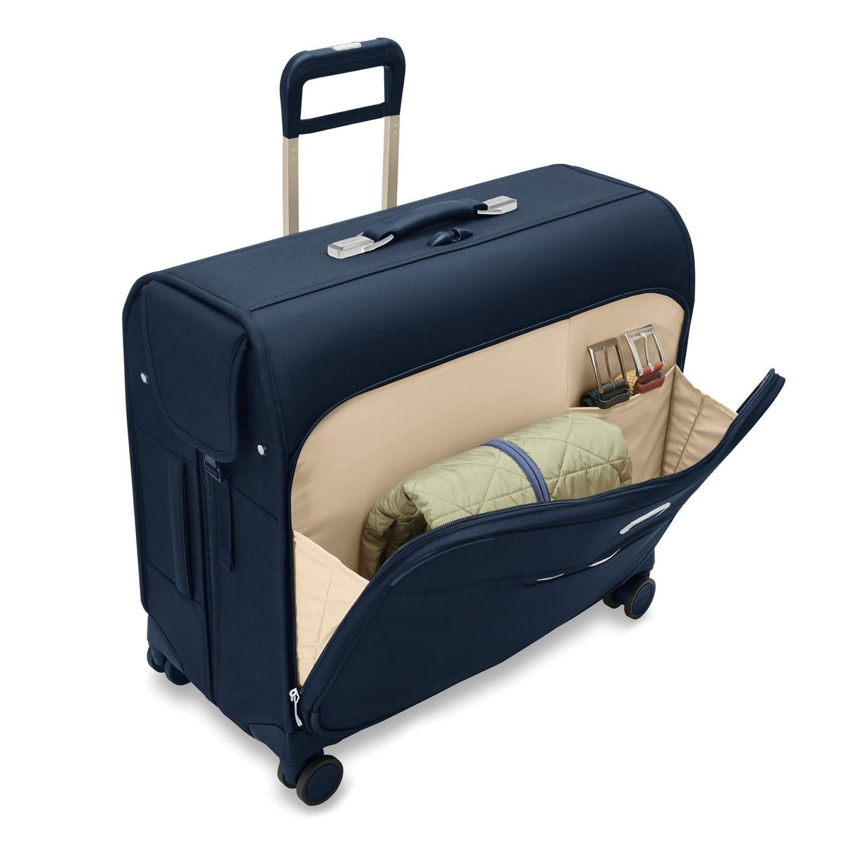 Briggs & Riley Baseline Deluxe Wardrobe Spinner in Navy — detail view 5