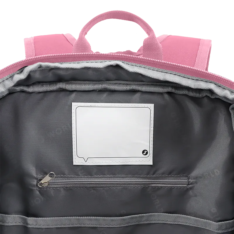 J World Junior Backpack With Lunch Box For School in Metallic Silver — detail view # color_Metallic Silver