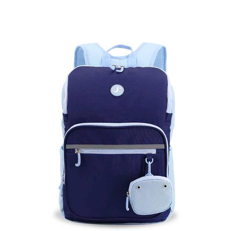 J World Junior Backpack With Lunch Box For School in Navy — front view 2 # color_Navy
