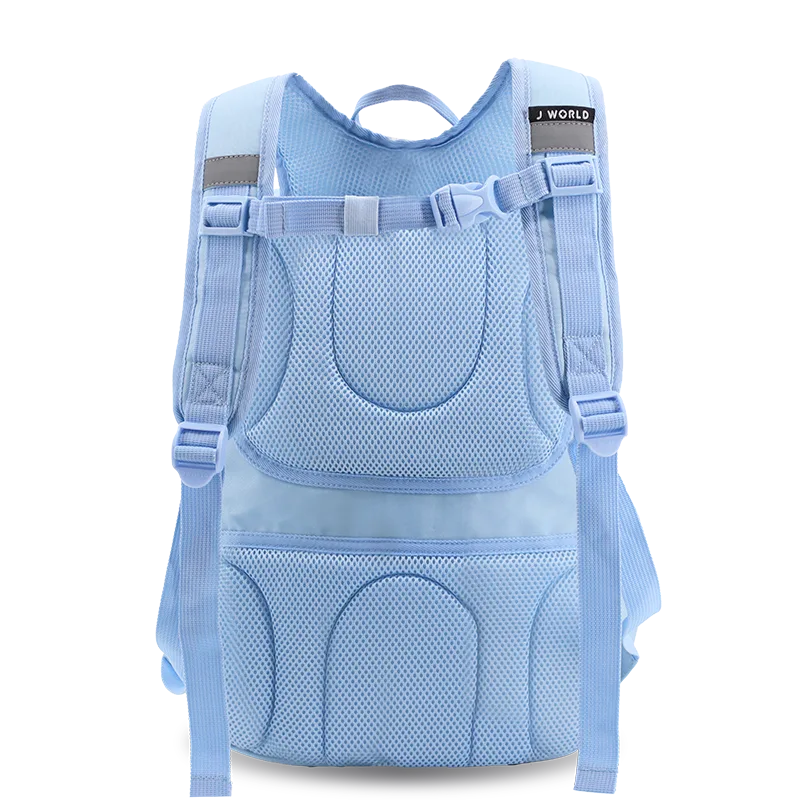 J World Junior Backpack With Lunch Box For School in Purple — back view # color_Purple