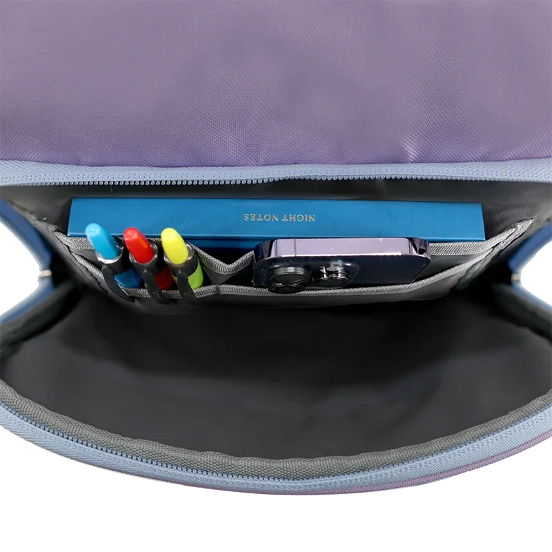 J World Junior Backpack With Lunch Box For School in Purple — detail view 2 # color_Purple
