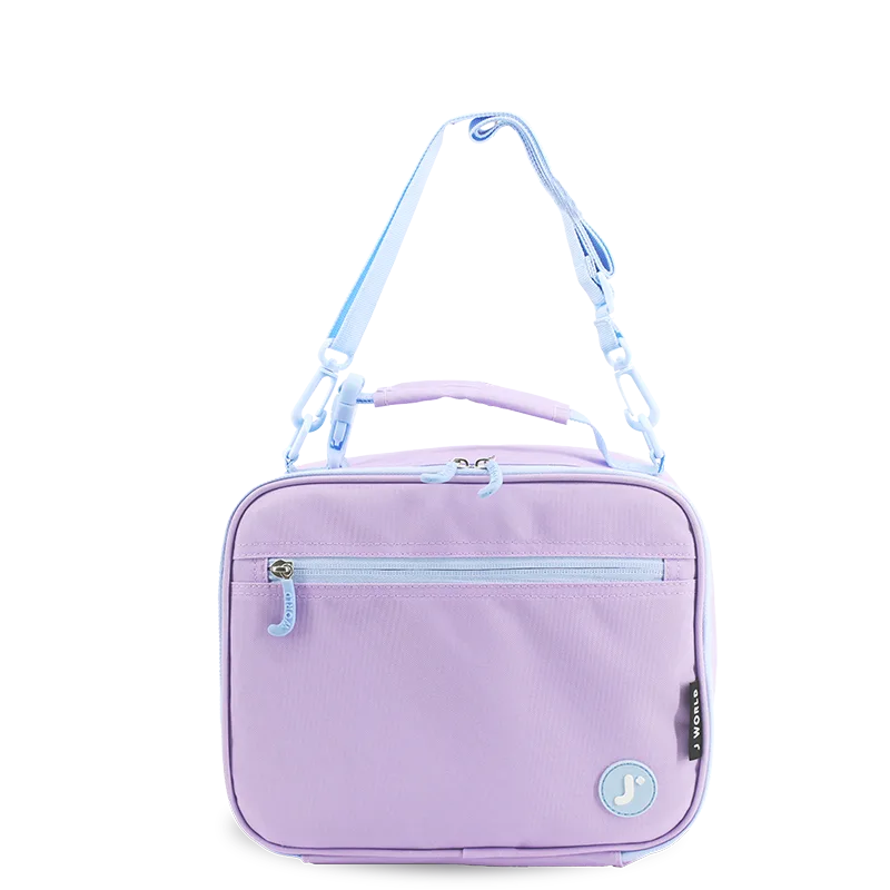 J World Junior Backpack With Lunch Box For School in Purple — front view 3 # color_Purple