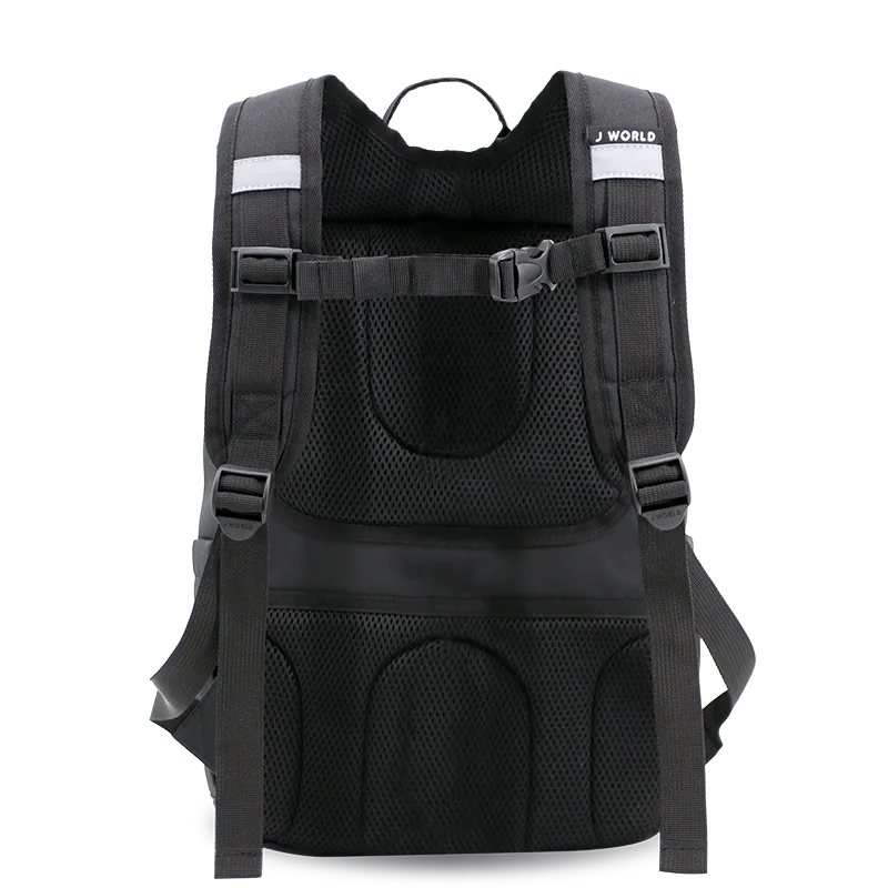 J World Junior Backpack With Lunch Box For School in Street Art — back view # color_Street Art