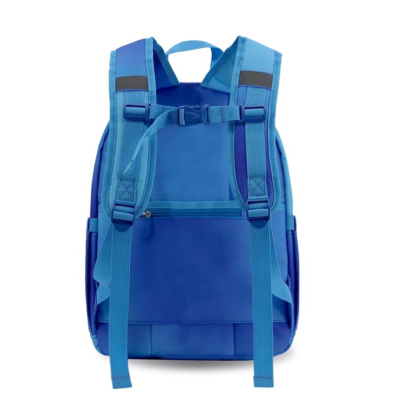 J World Zenpack Jr. Kids Laptop Backpack in Blue Gradient — back view # color_Blue Gradient