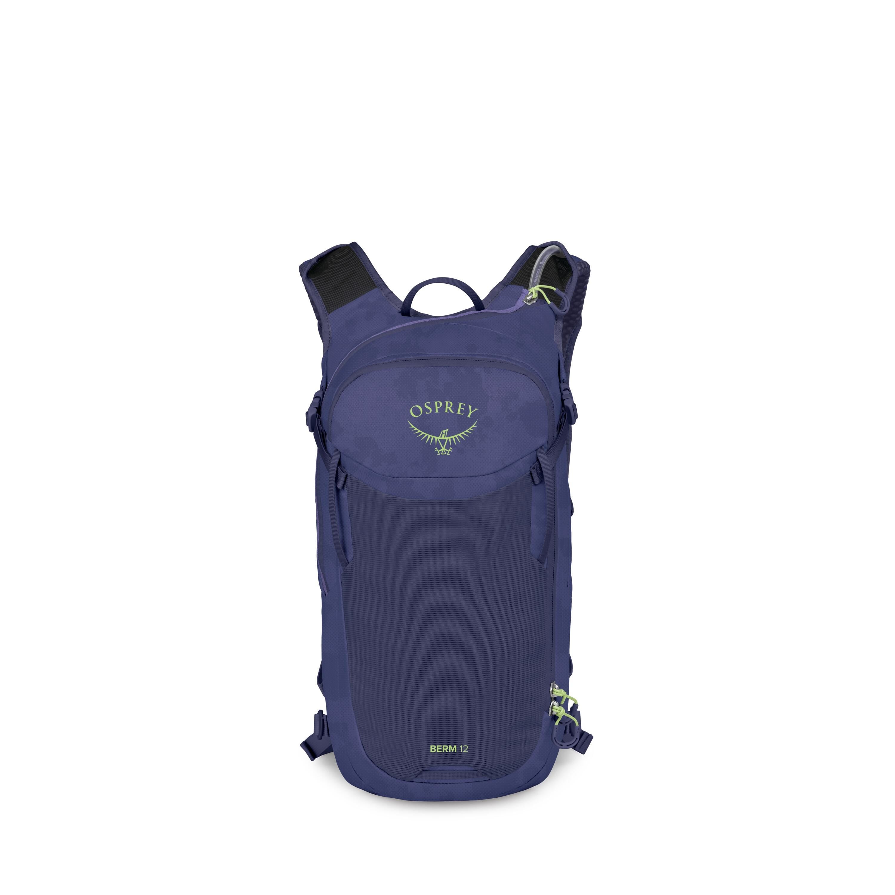 Osprey Berm 12 Bike Hydration Pack 12L in Botswana Purple Dust Print — front view