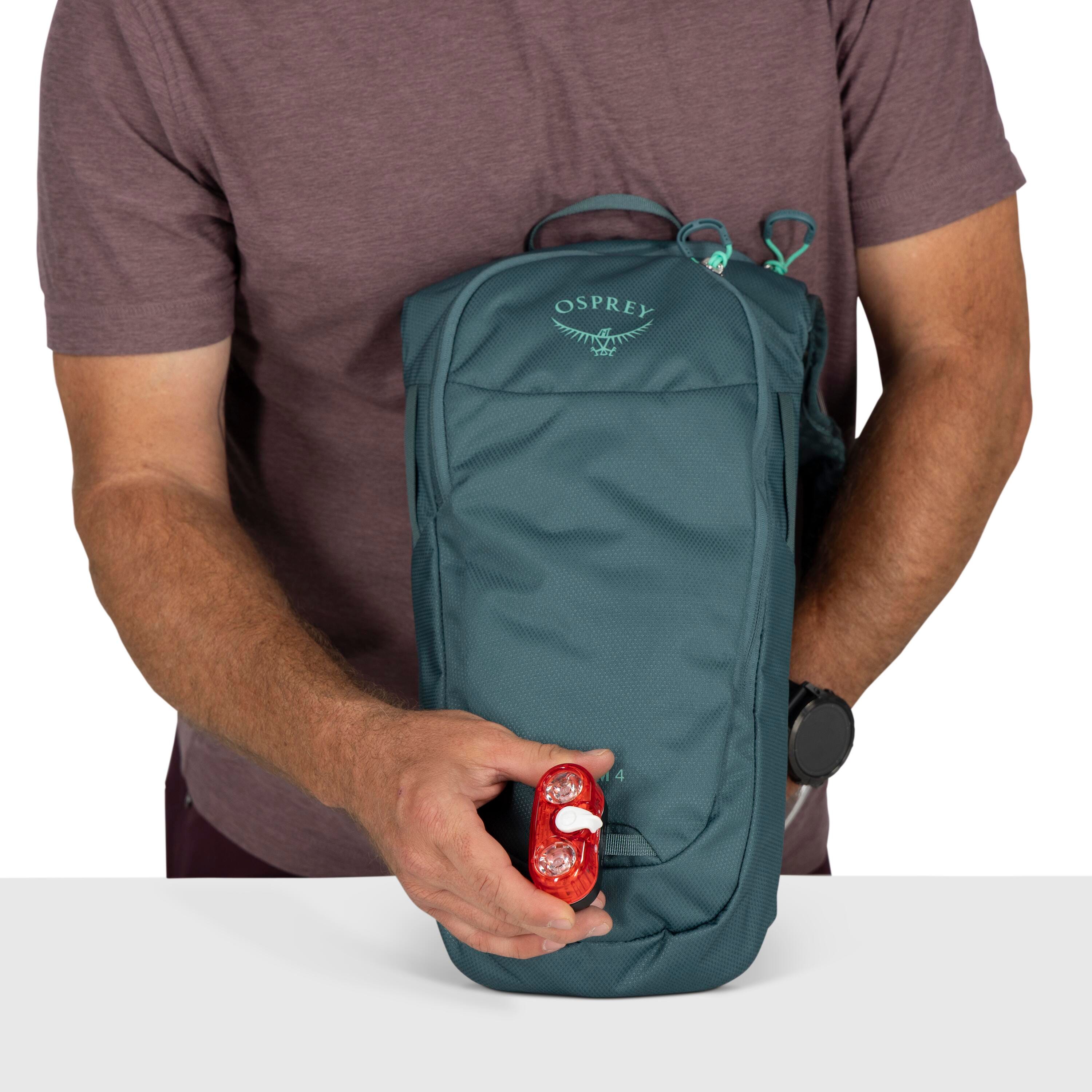 Osprey Berm 4 Bike Hydration Pack 4L in Cascade Blue — detail view