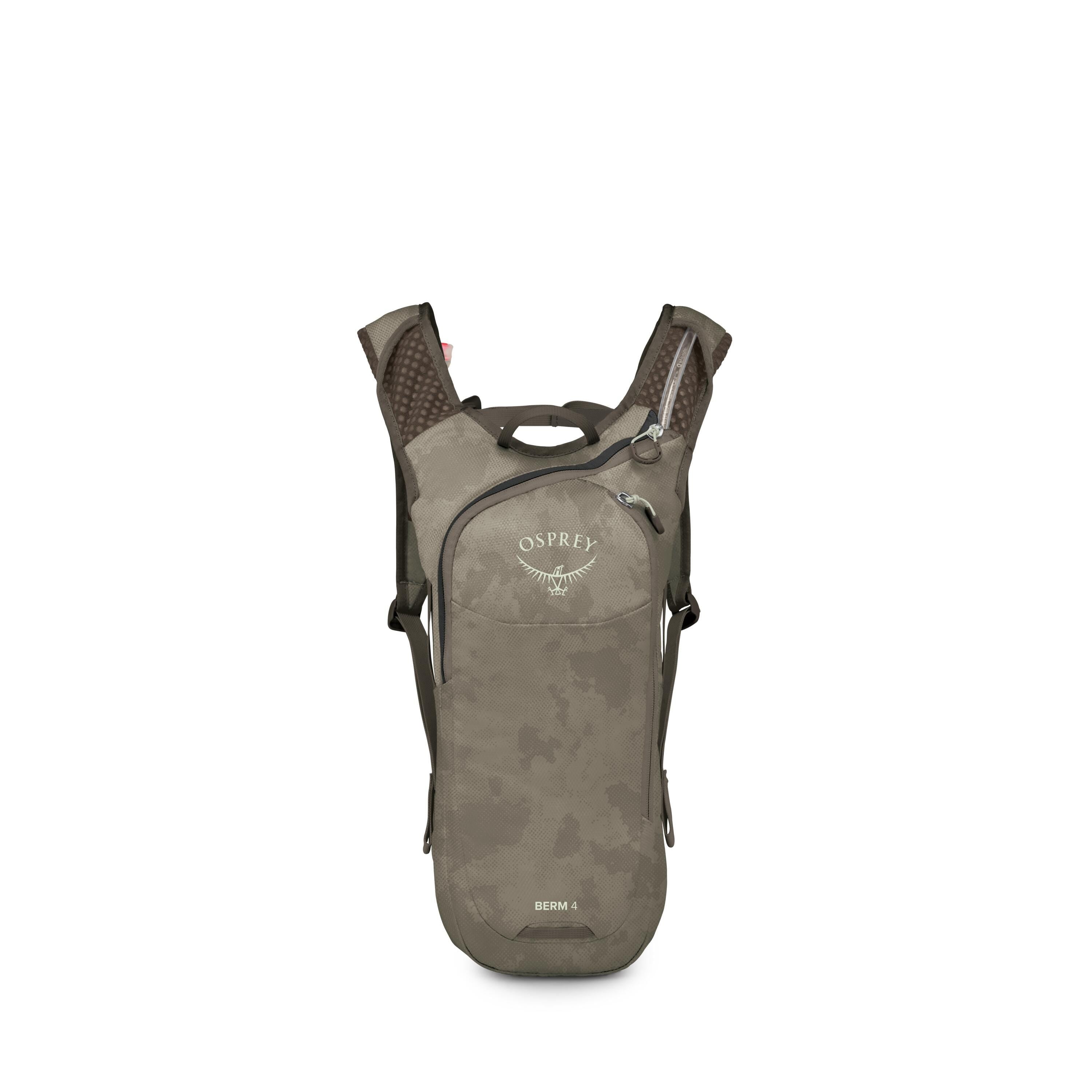Osprey Berm 4 Bike Hydration Pack 4L in Pediment Grey Dust Print — front view