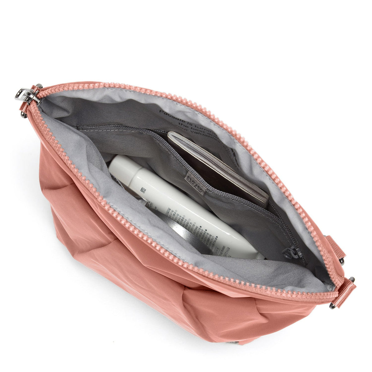 Pacsafe Citysafe® CX Anti-Theft Convertible Crossbody in Rose — interior view