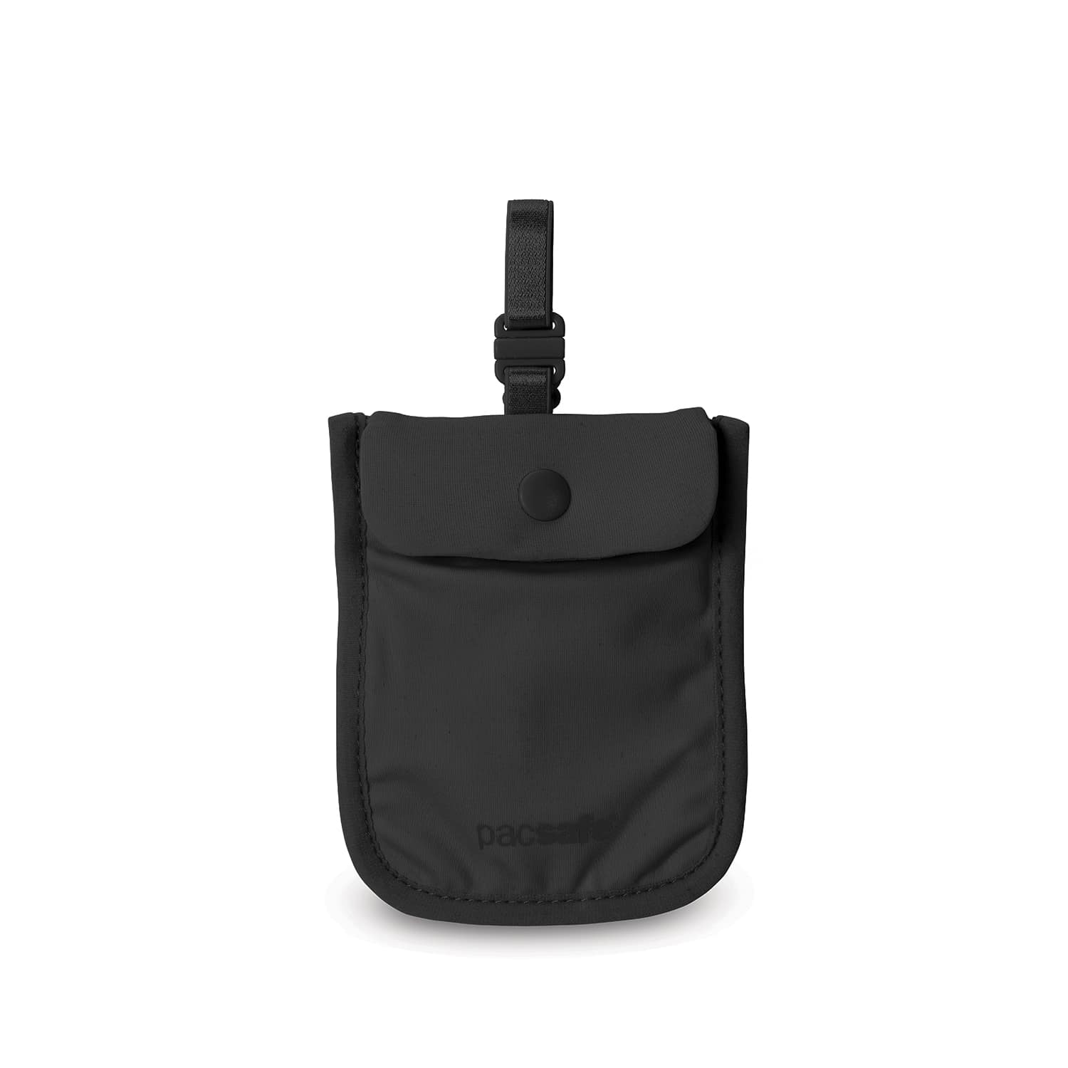 Pacsafe Coversafe® S25 Secret Travel Bra Pouch in Black — front view # color_Black