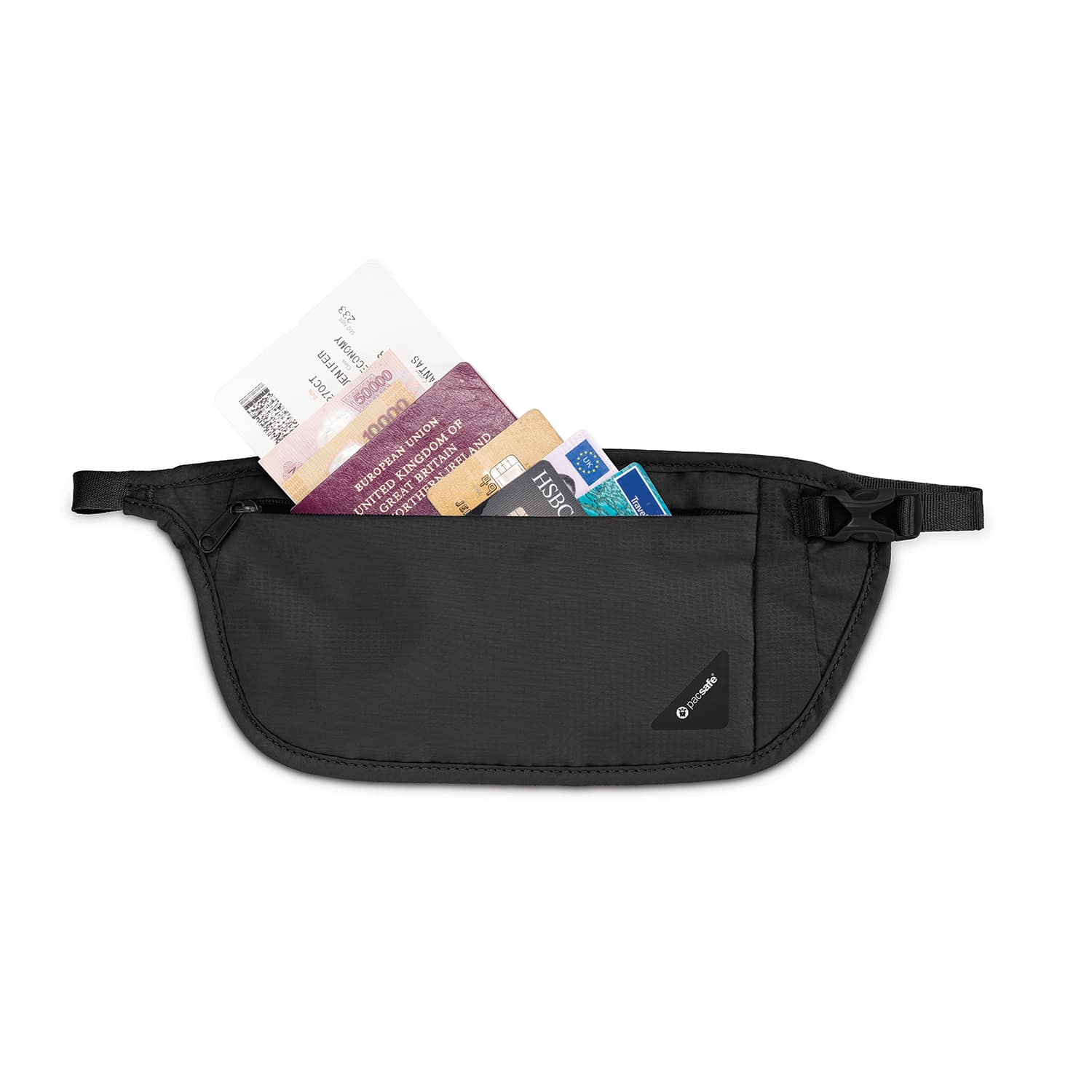 Pacsafe Coversafe® V100 RFID Blocking Waist Wallet - Black