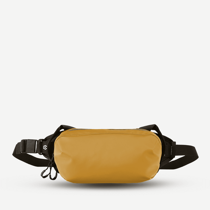 WANDRD D1 Fanny Pack in Dallol Yellow — front view