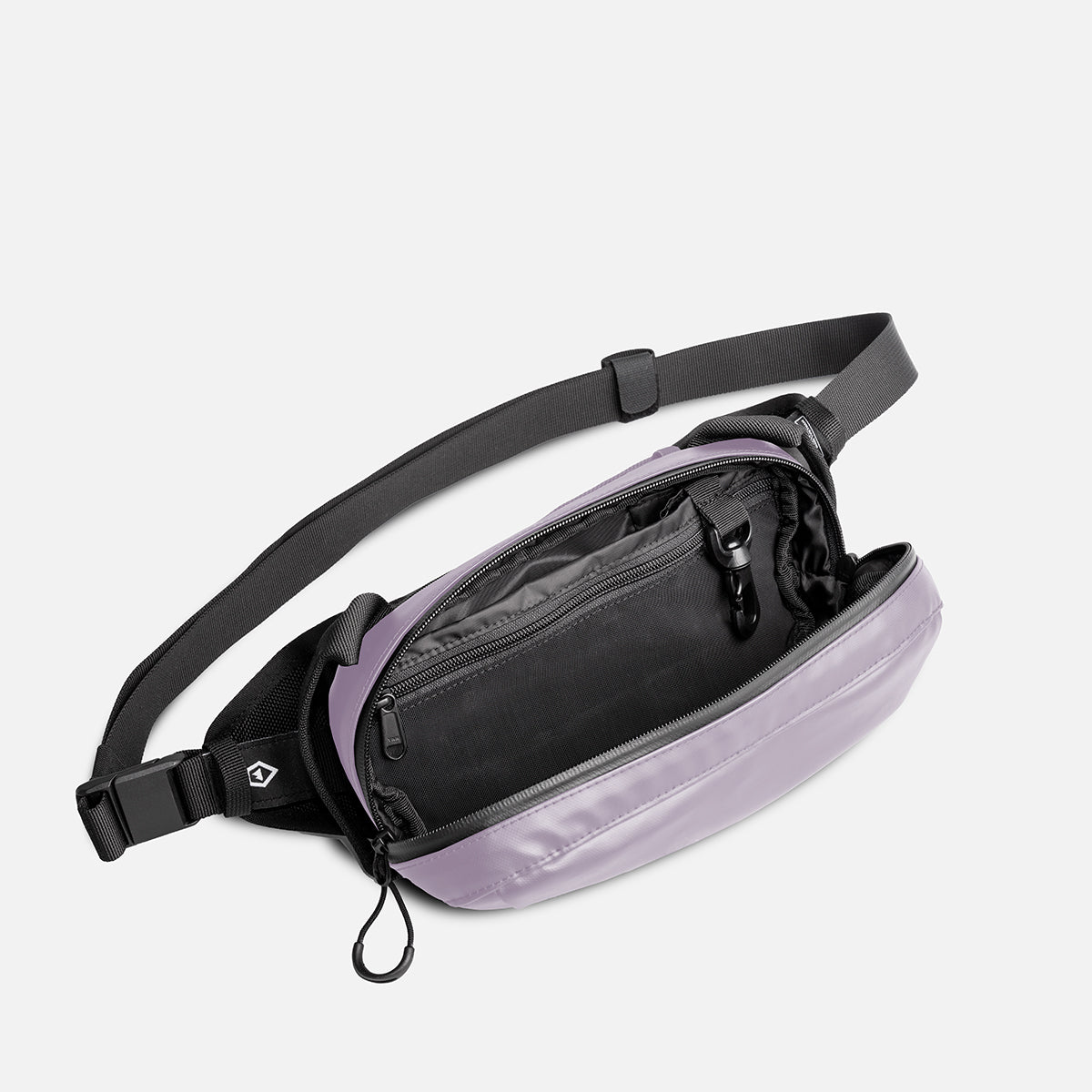 WANDRD D1 Fanny Pack in Uyuni Purple — interior view