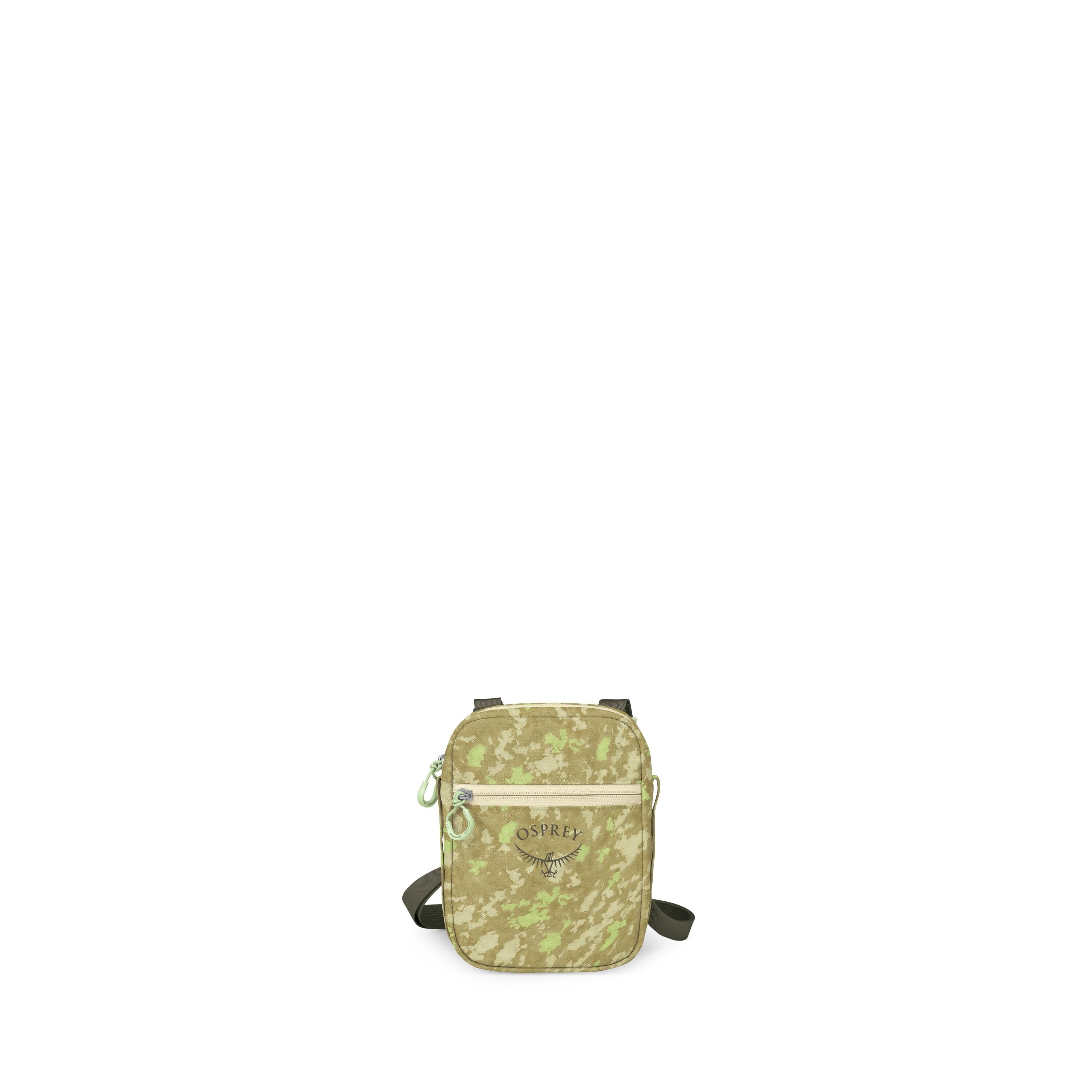 Osprey Daylite Small Crossbody 1L in Sunlit Lichen Print Gravel Tan — front view