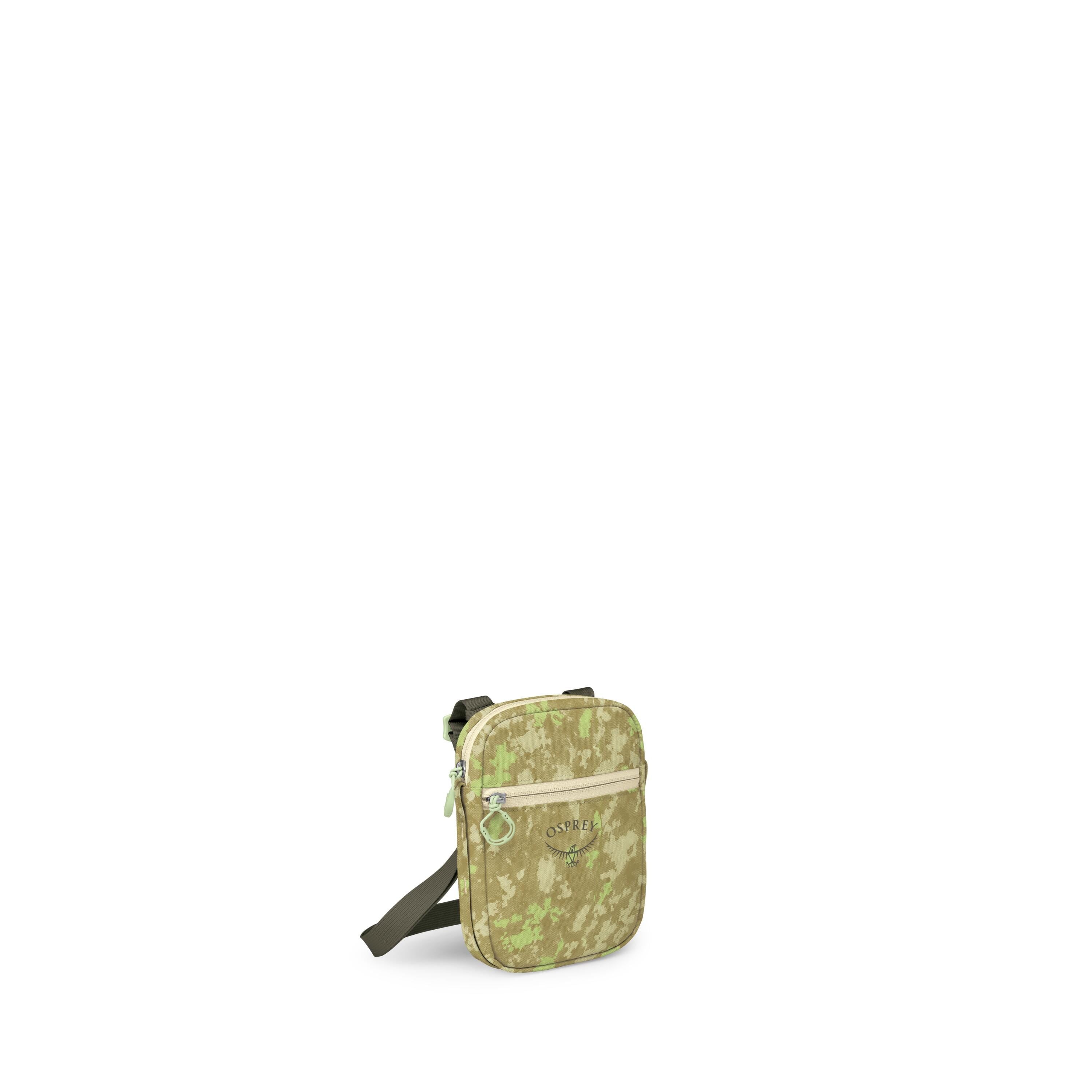 Osprey Daylite Small Crossbody 1L in Sunlit Lichen Print Gravel Tan — angle view 2