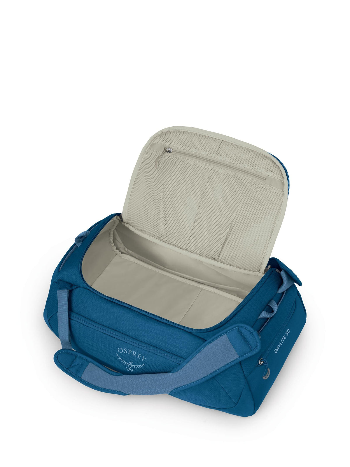 Osprey Daylite Duffel 30L in Night Shift Blue — angle view 4