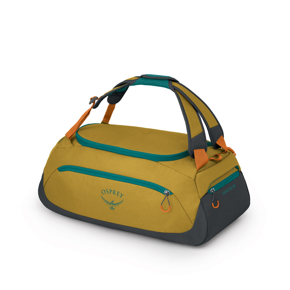 Osprey Daylite Duffel 30L in Tumbleweed Yellow/Tunnel Vision — front view # color_Tumbleweed Yellow/Tunnel Vision
