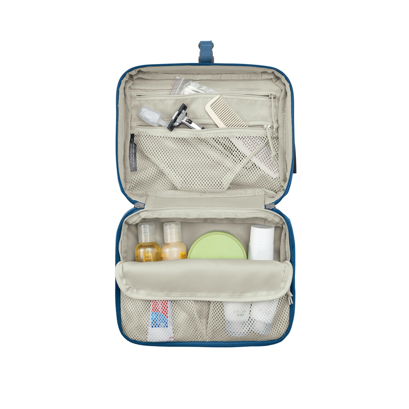 Osprey Daylite Hanging Toiletry Kit in Night Shift Blue — angle view 2