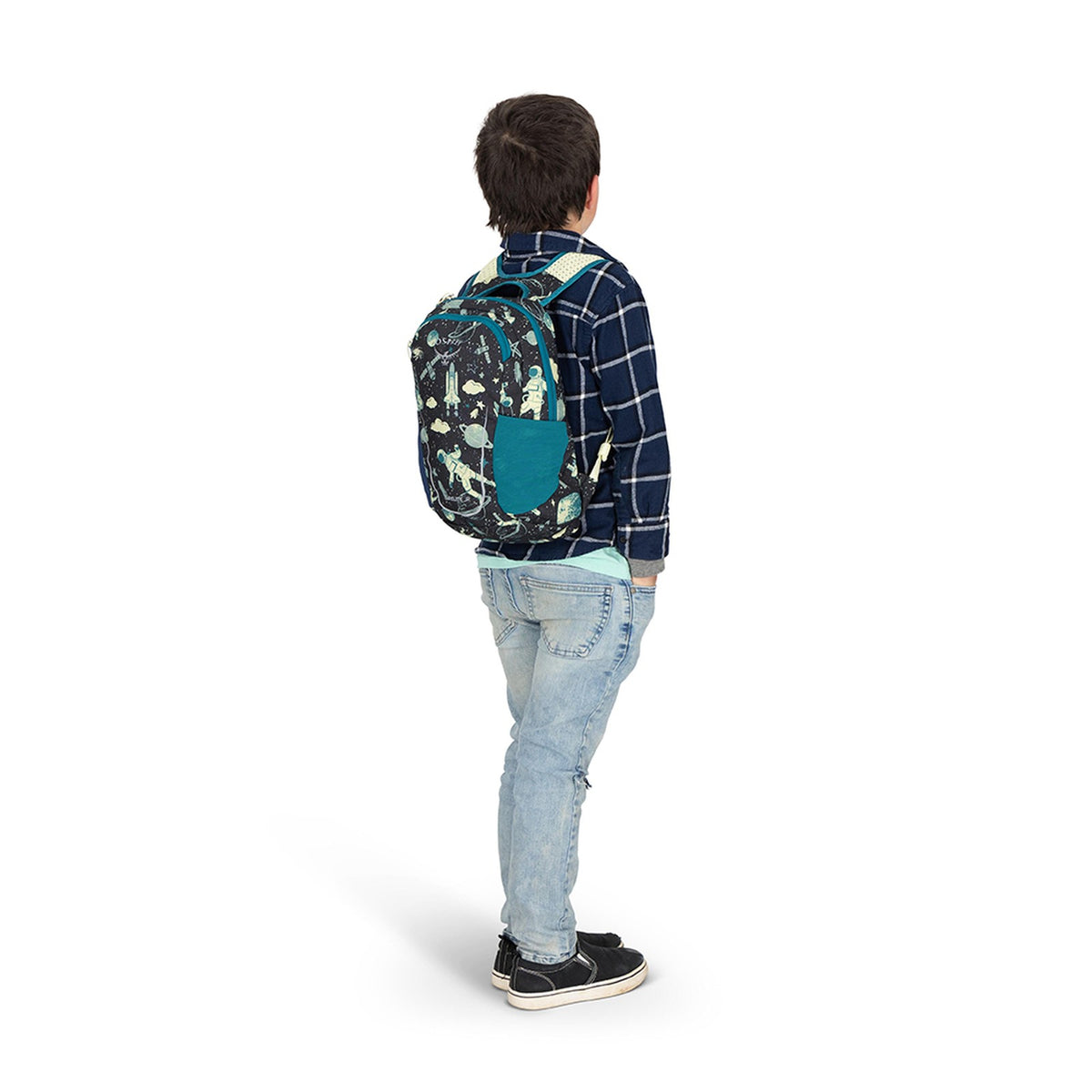 Osprey Daylite JR. 9L in Space Travel Print/Antique Blue — lifestyle 2
