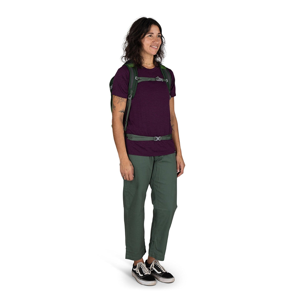 Osprey Daylite Plus Backpack 20L in Green Belt/Green Canopy — lifestyle