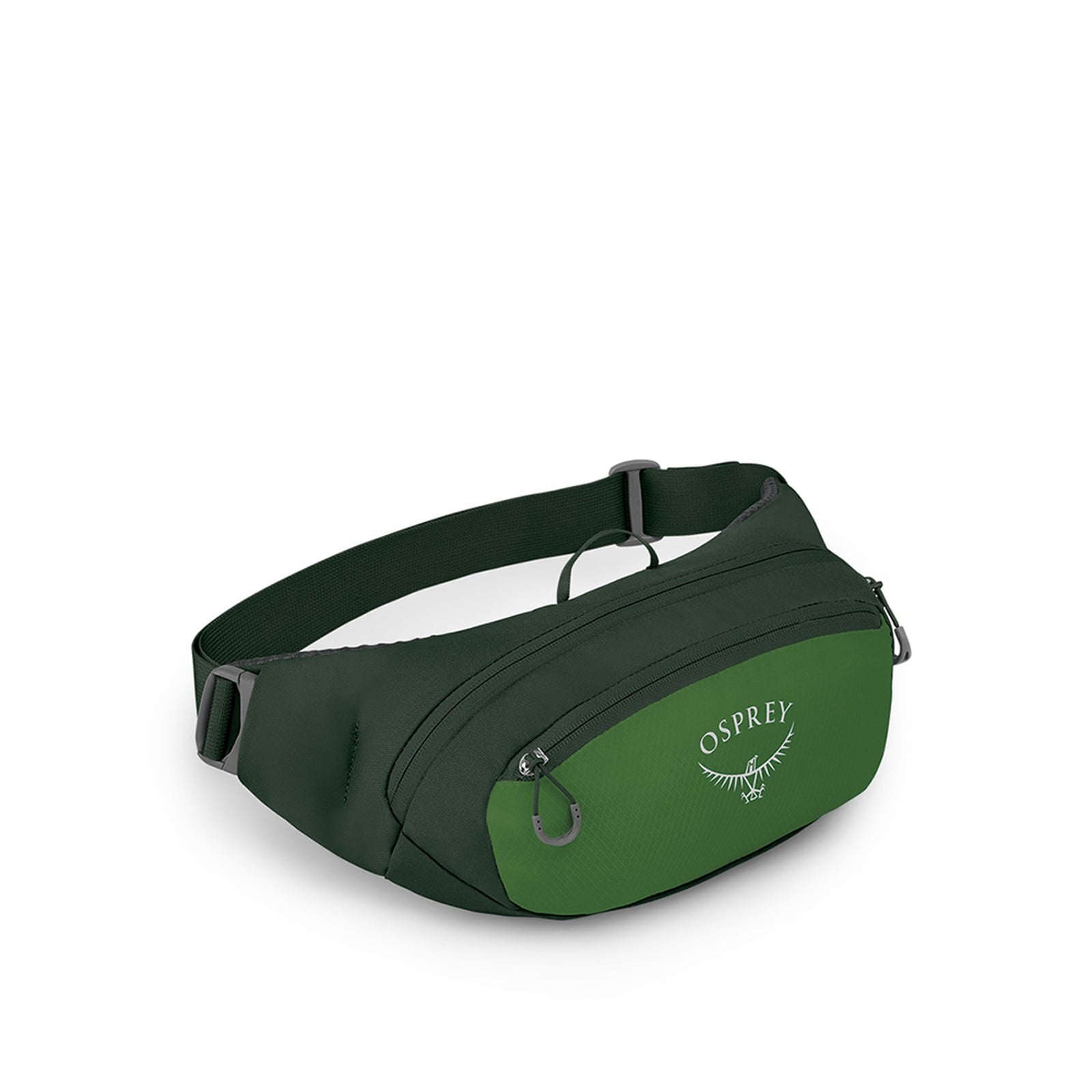 Osprey Daylite Waist Pack 2L in Green Belt/Green Canopy — front view # color_Green Belt/Green Canopy