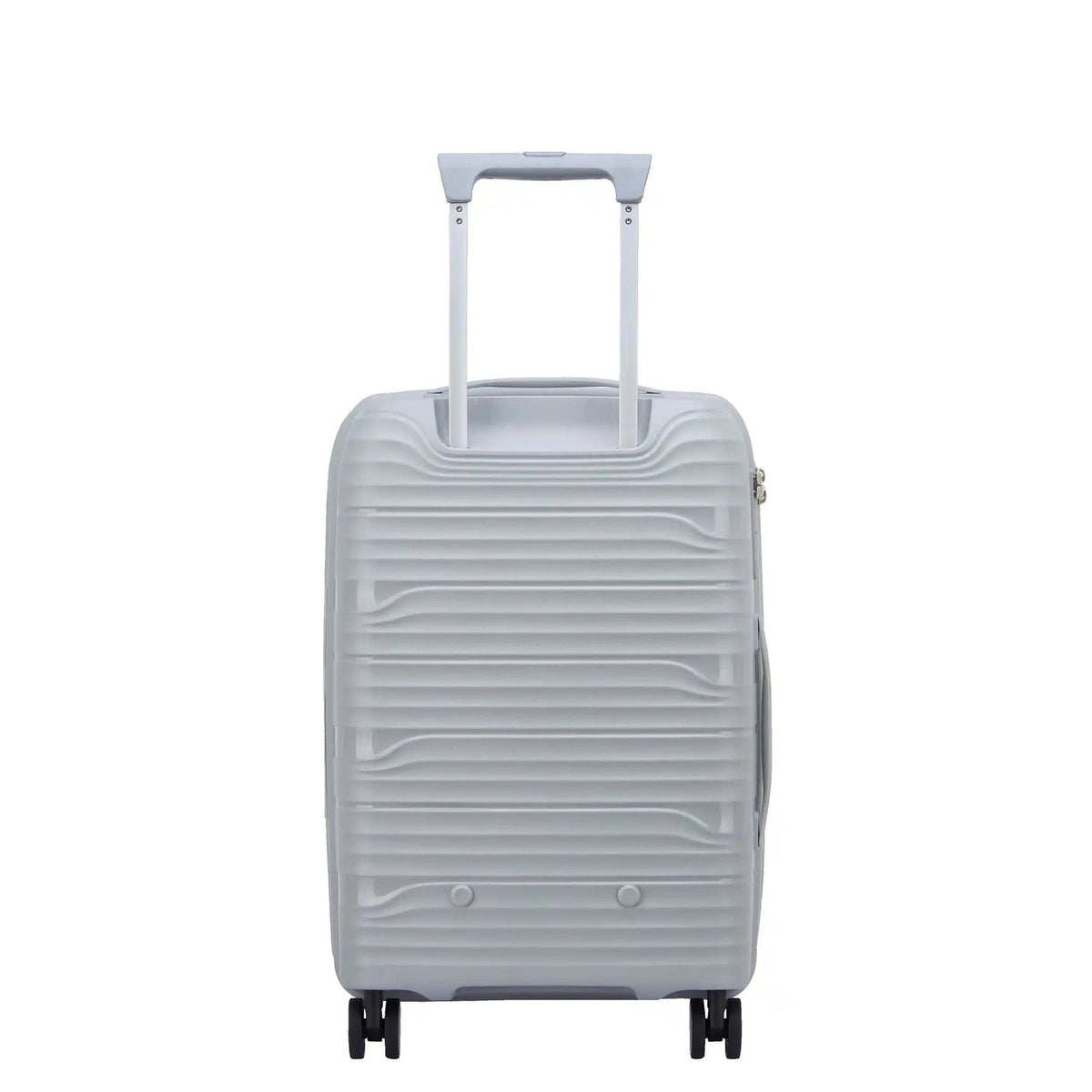 Delsey Dune Carry-On Plus Expandable Spinner in Lunar Rock — back view
