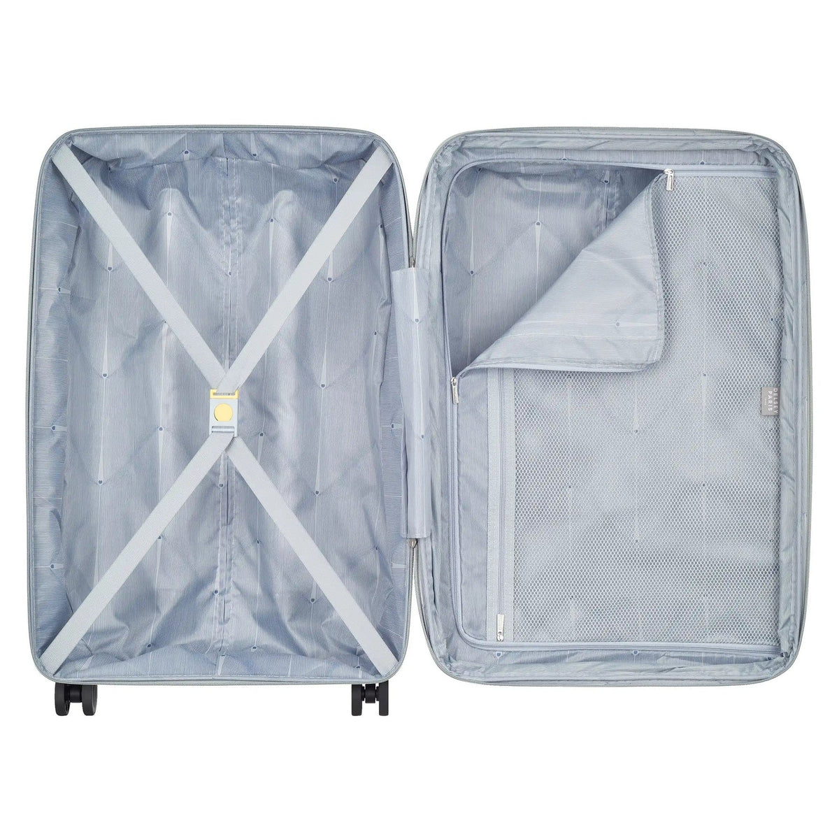 Delsey Dune Medium Expandable Spinner in Navy — interior view
