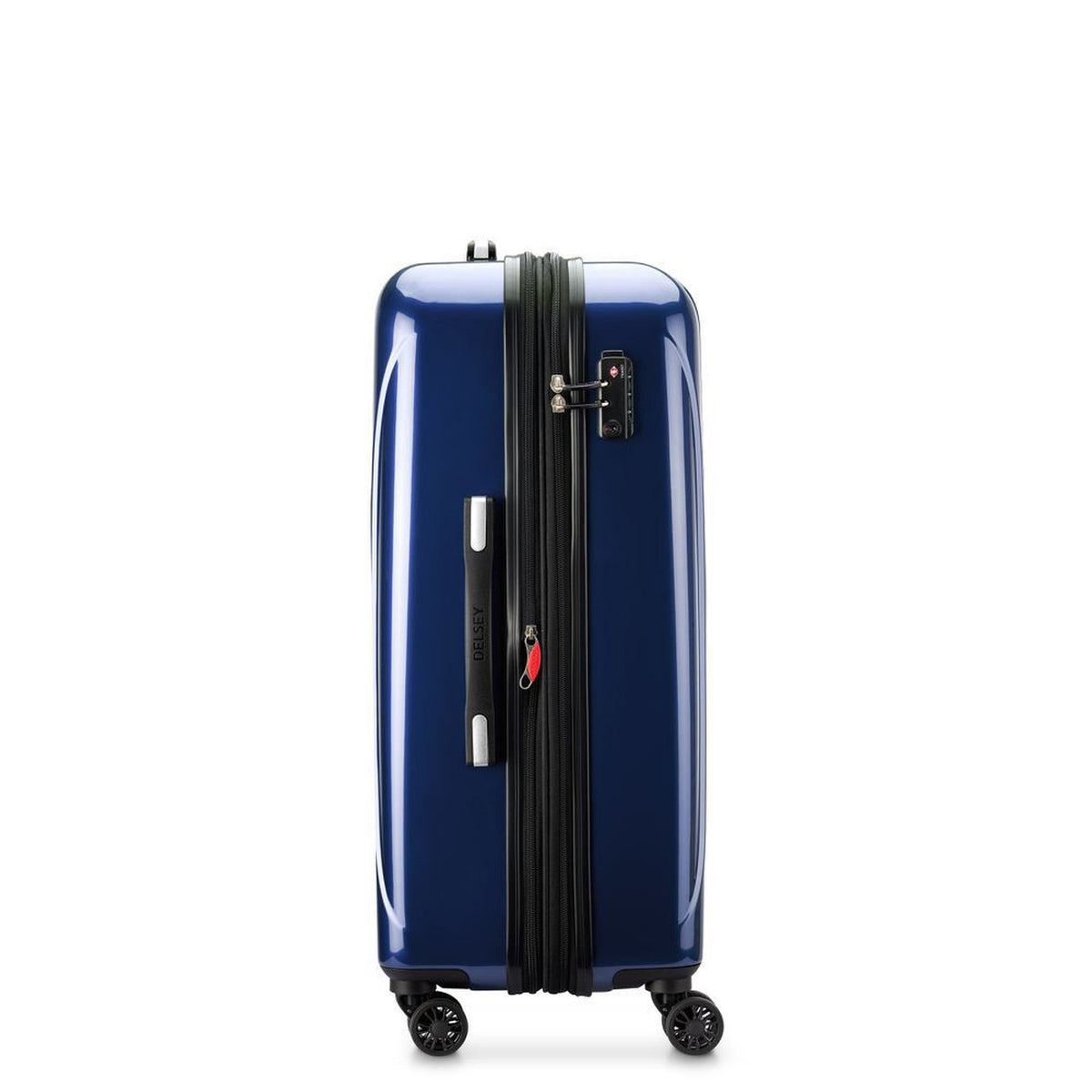 Delsey Helium Aero 25" Exp. Spinner in Metallic Blue — side view