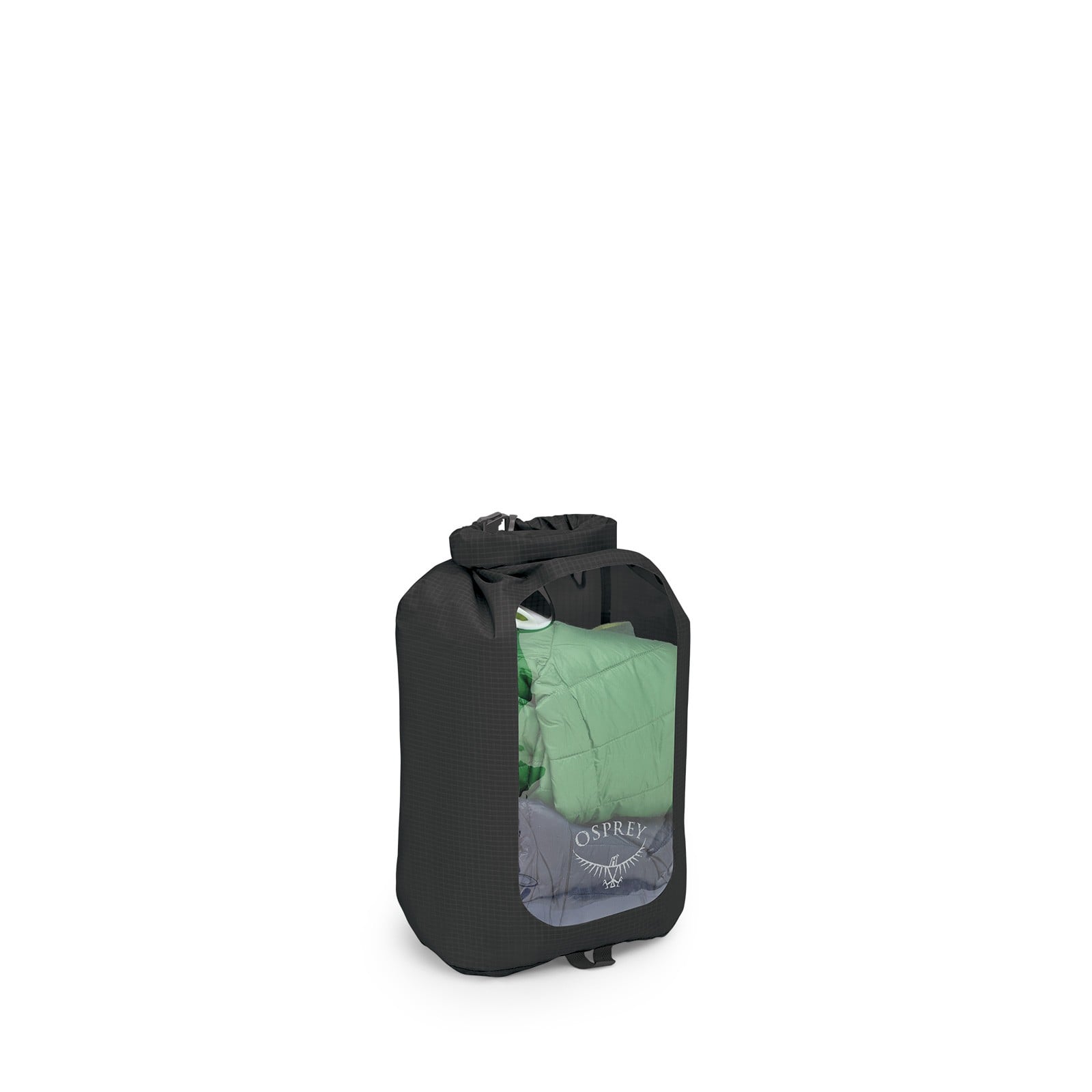 Osprey Ultralight Dry Sack with Window 12L in Black — front view