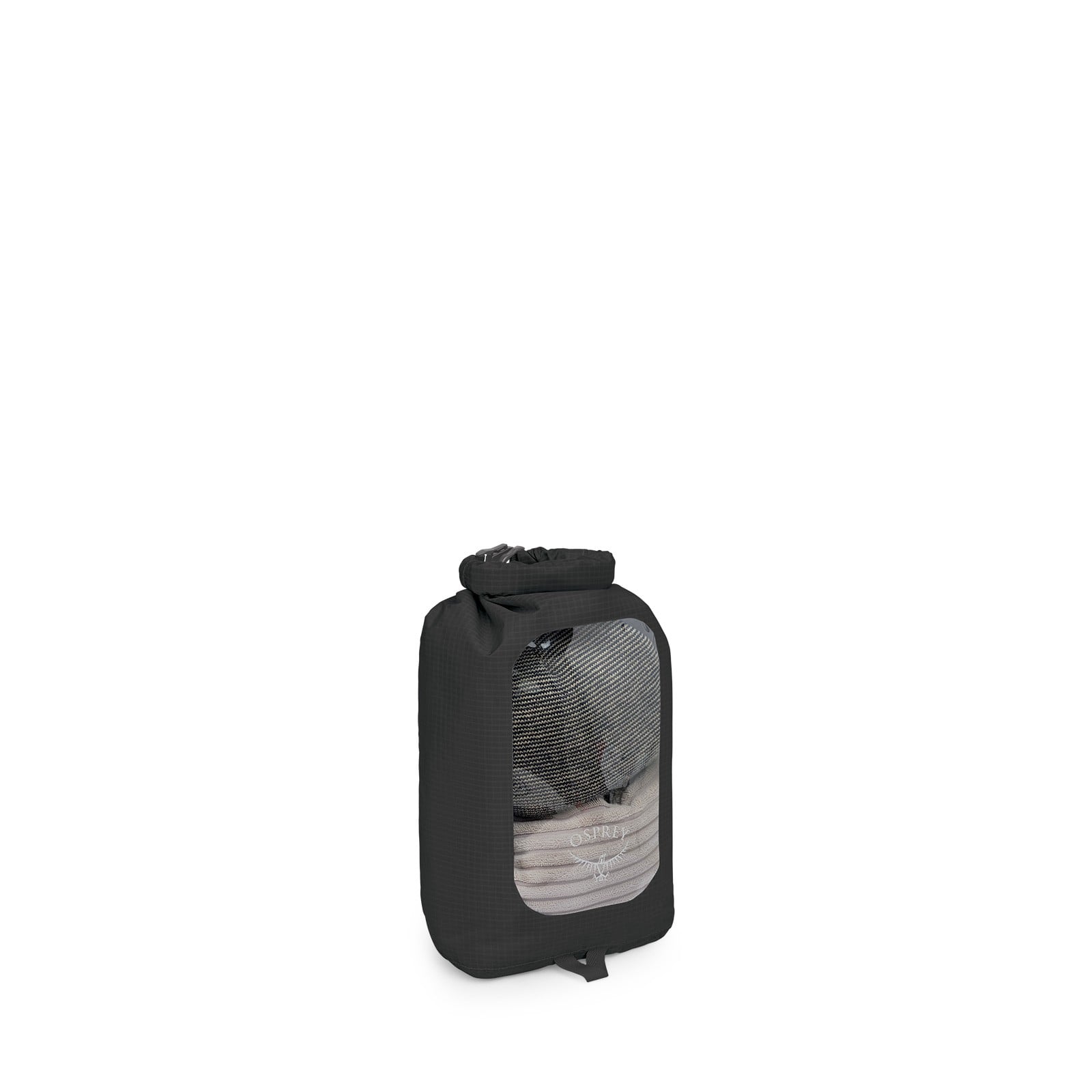 Osprey Ultralight Dry Sack with Window 6L in Black — front view