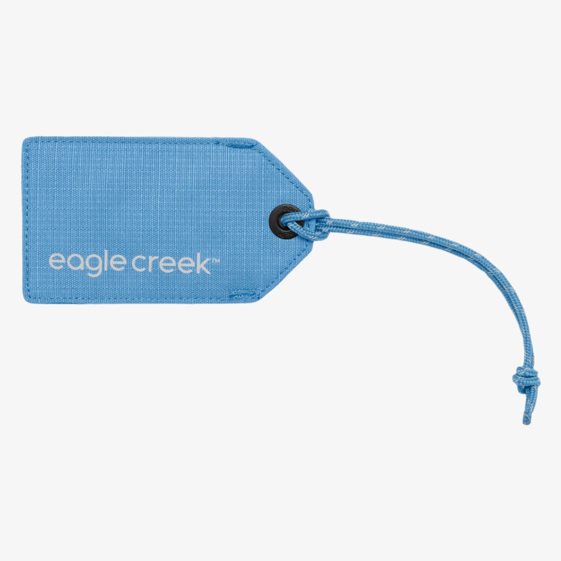 Eagle Creek Reflective Luggage Tag in Blue Dawn — front view # color_Blue Dawn