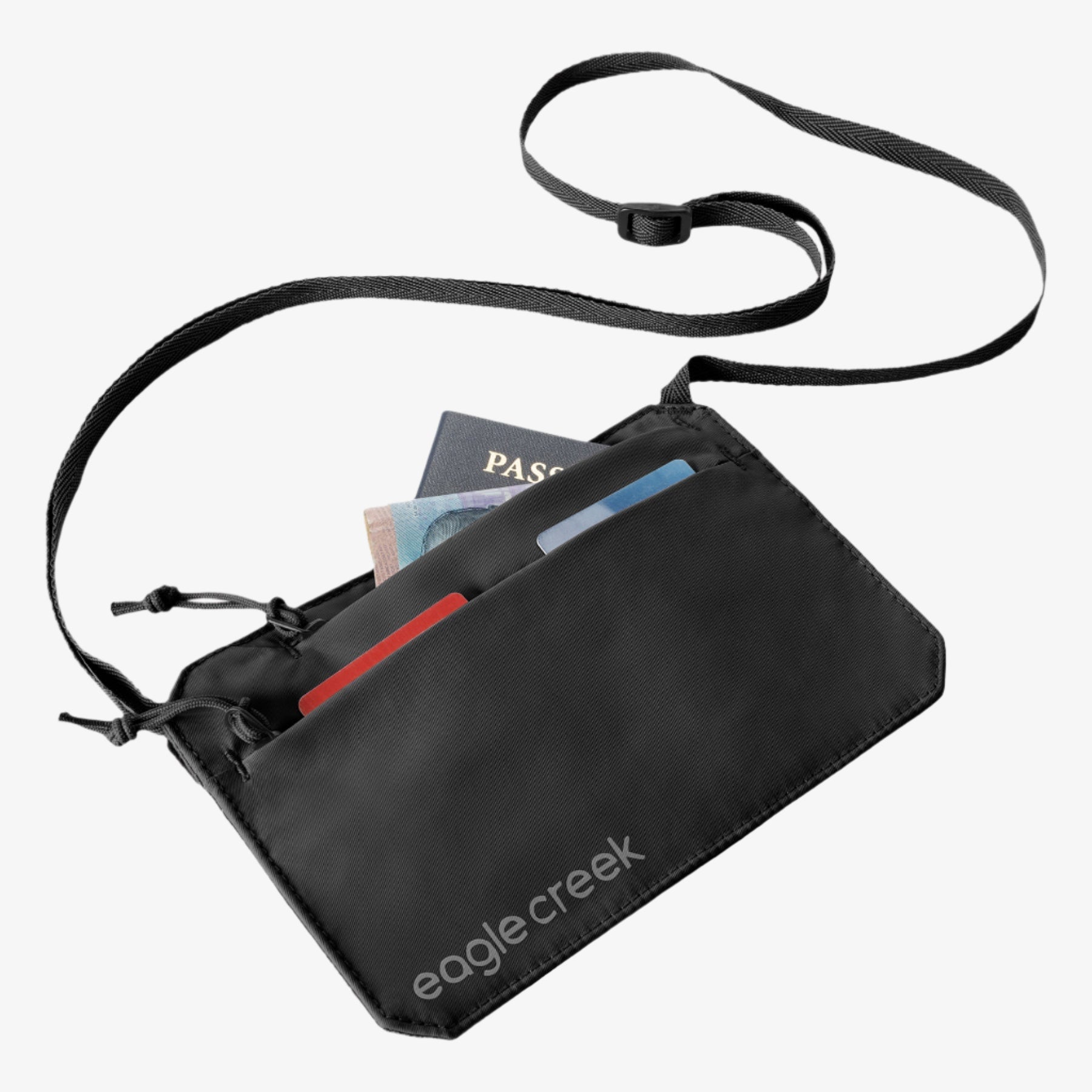 Eagle Creek Undercover RFID Neck Wallet in Black — detail view 2