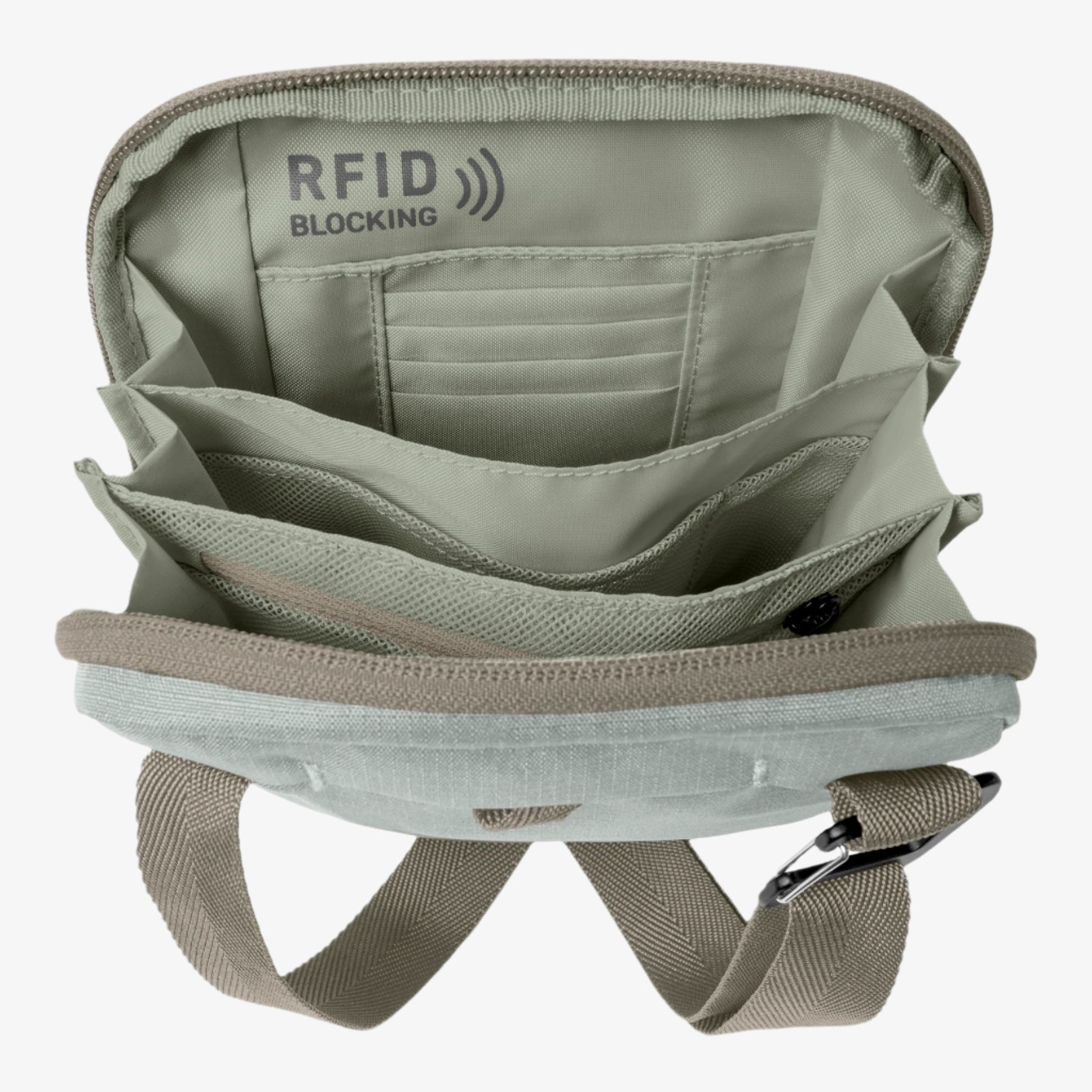 Eagle Creek Stash RFID Crossbody Bag in Storm Grey — detail view 3