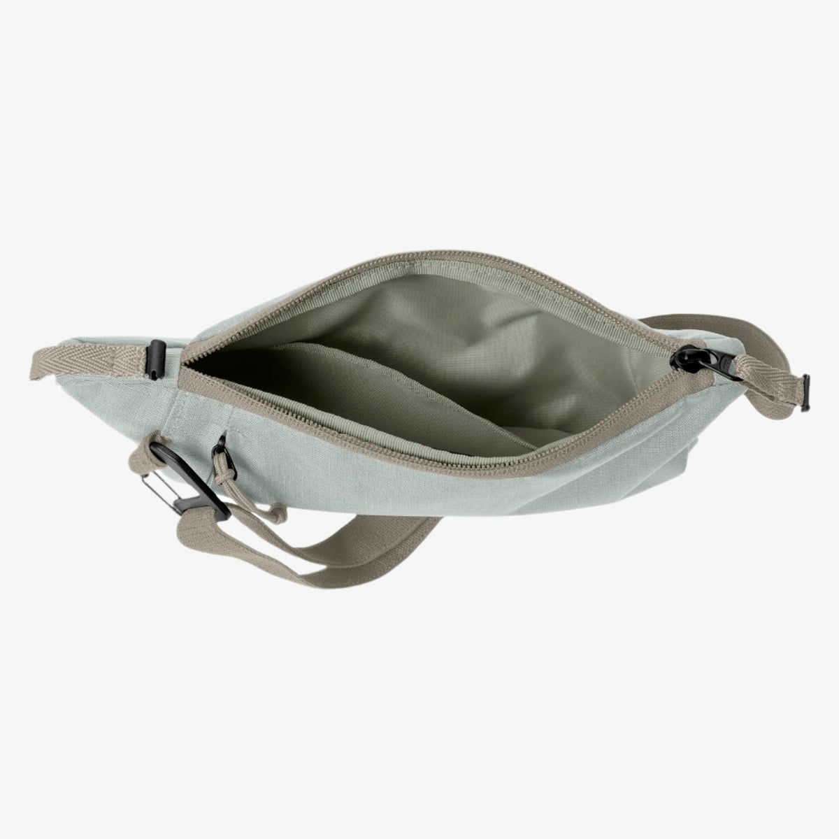 Eagle Creek Stash RFID Sling Bag in Storm Grey — interior view # color_Storm Grey