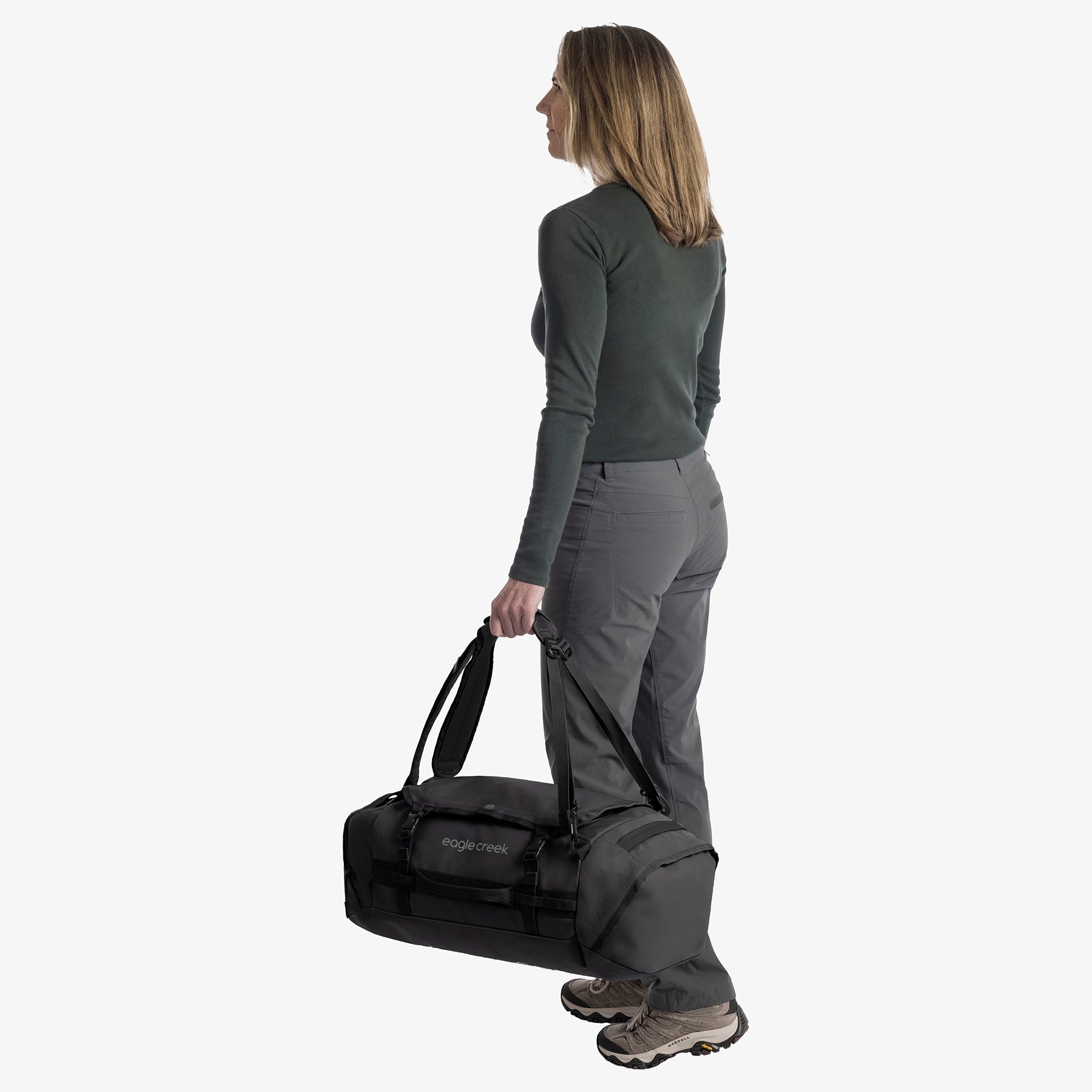 Eagle Creek Cargo Hauler 40L Duffel Bag in Black — detail view