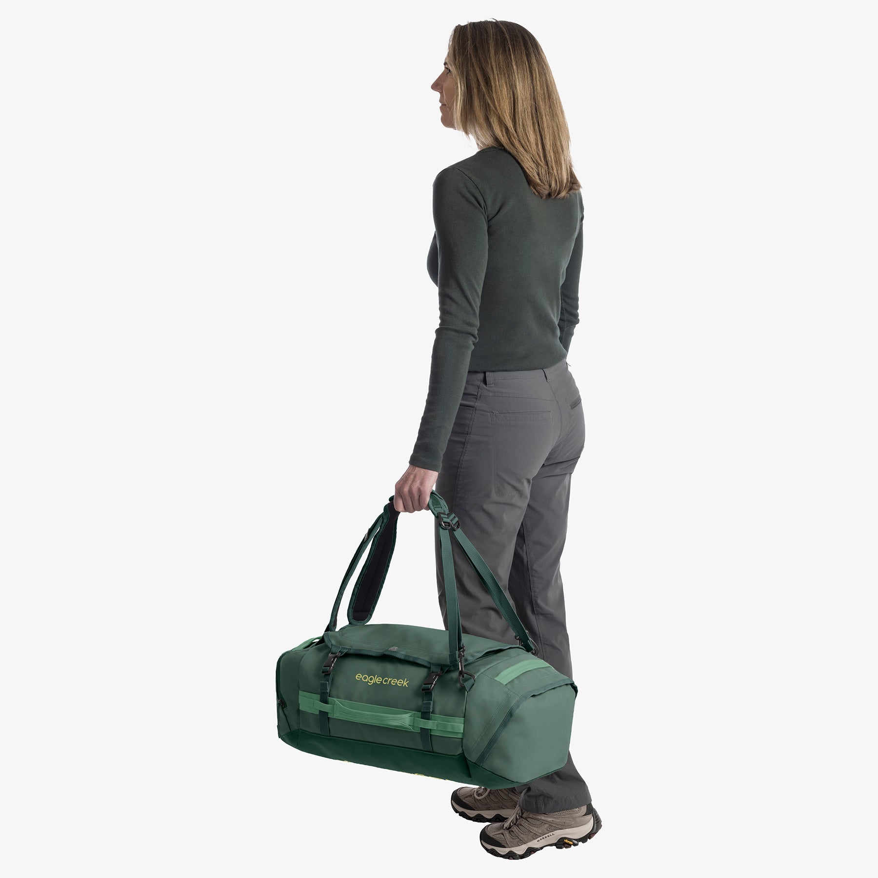 Eagle Creek Cargo Hauler 40L Duffel Bag in Sycamore Green — detail view