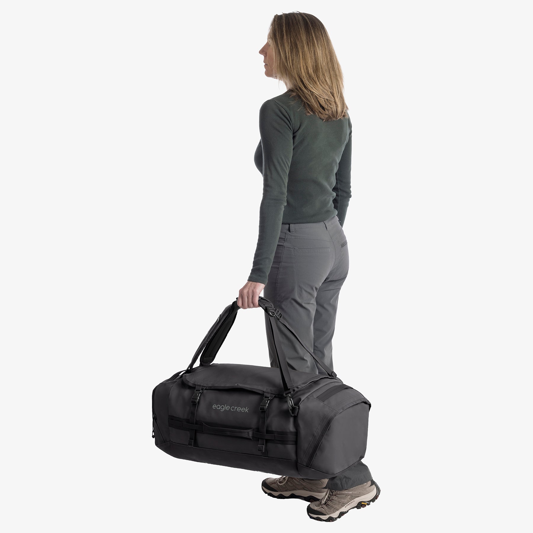 Eagle Creek Cargo Hauler 60L Duffel Bag in Black — detail view