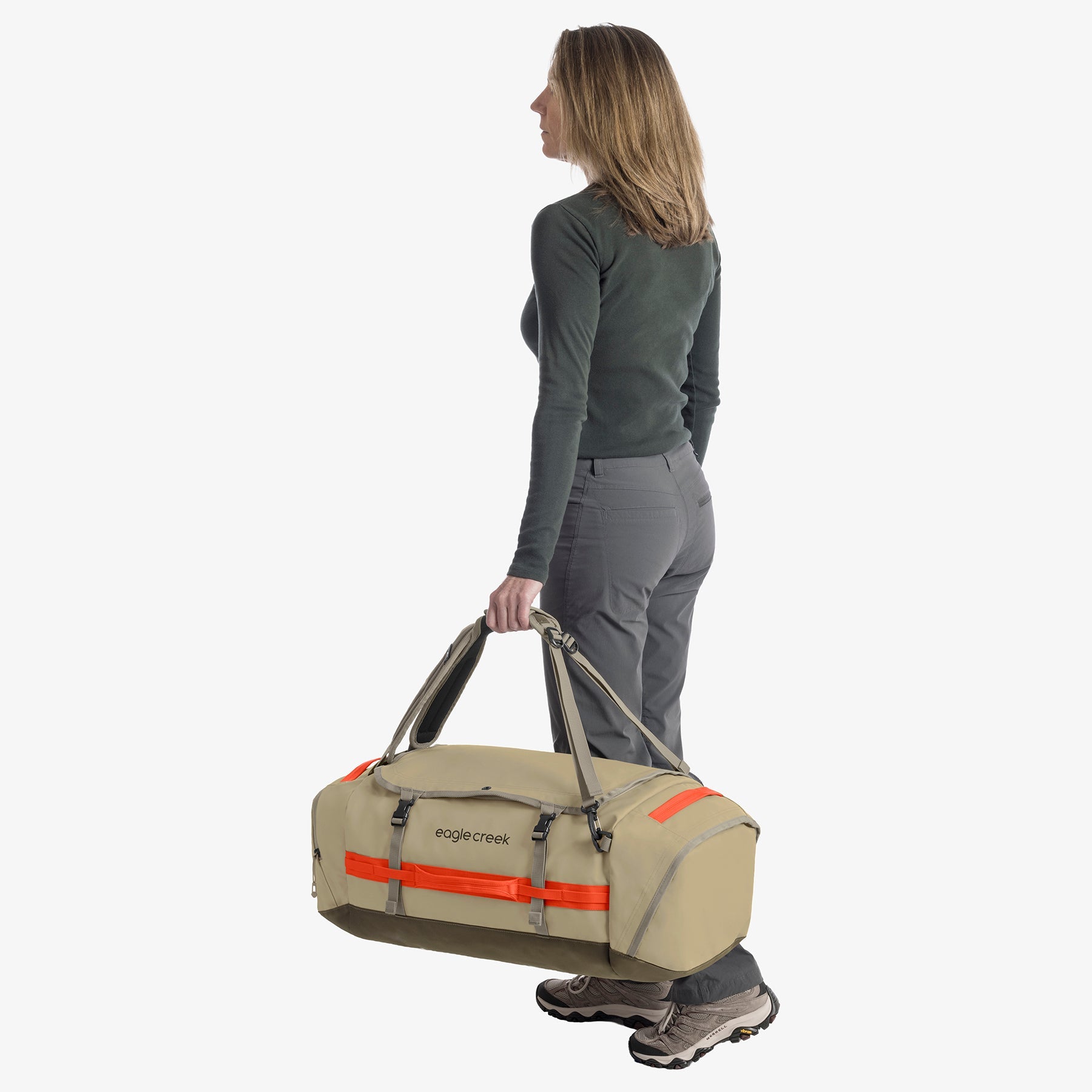 Eagle Creek Cargo Hauler 60L Duffel Bag in Desert Tan — detail view